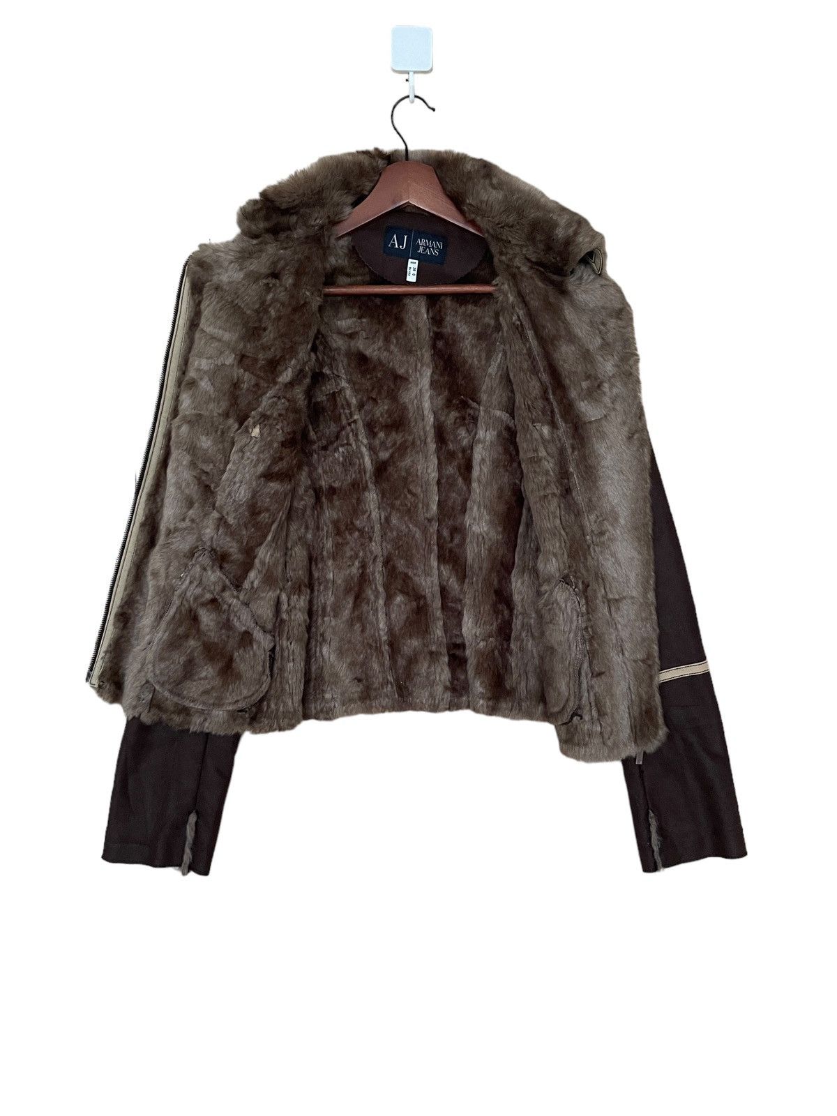 Armani Vintage Brand Armani Jeans Fur Leather Jacket 2000s Size US M / EU 48-50 / 2 - 3 Thumbnail