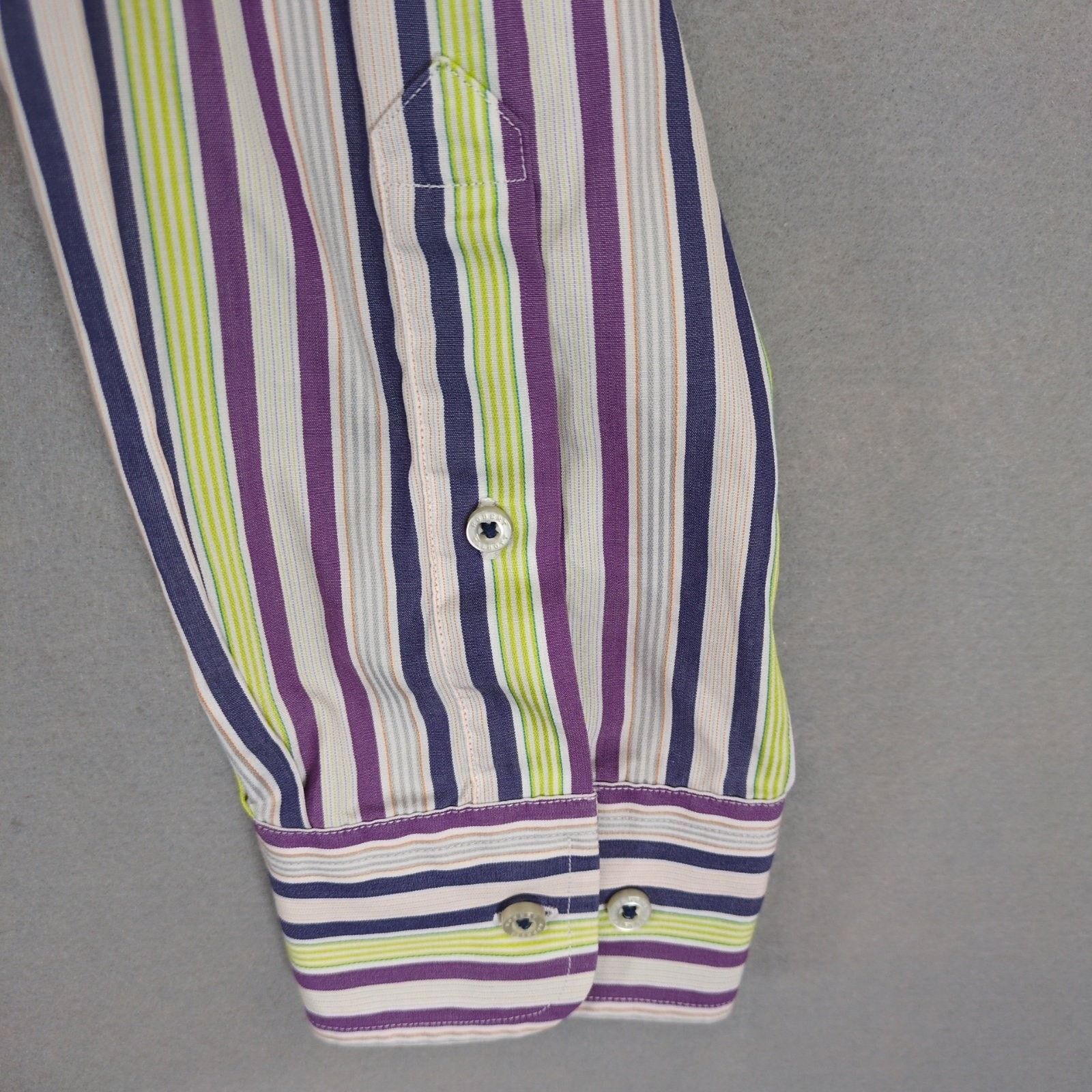 Robert Talbott Robert Talbott Carmel Men's XL Striped Button Up Dress Shirt Size US XL / EU 56 / 4 - 5 Thumbnail