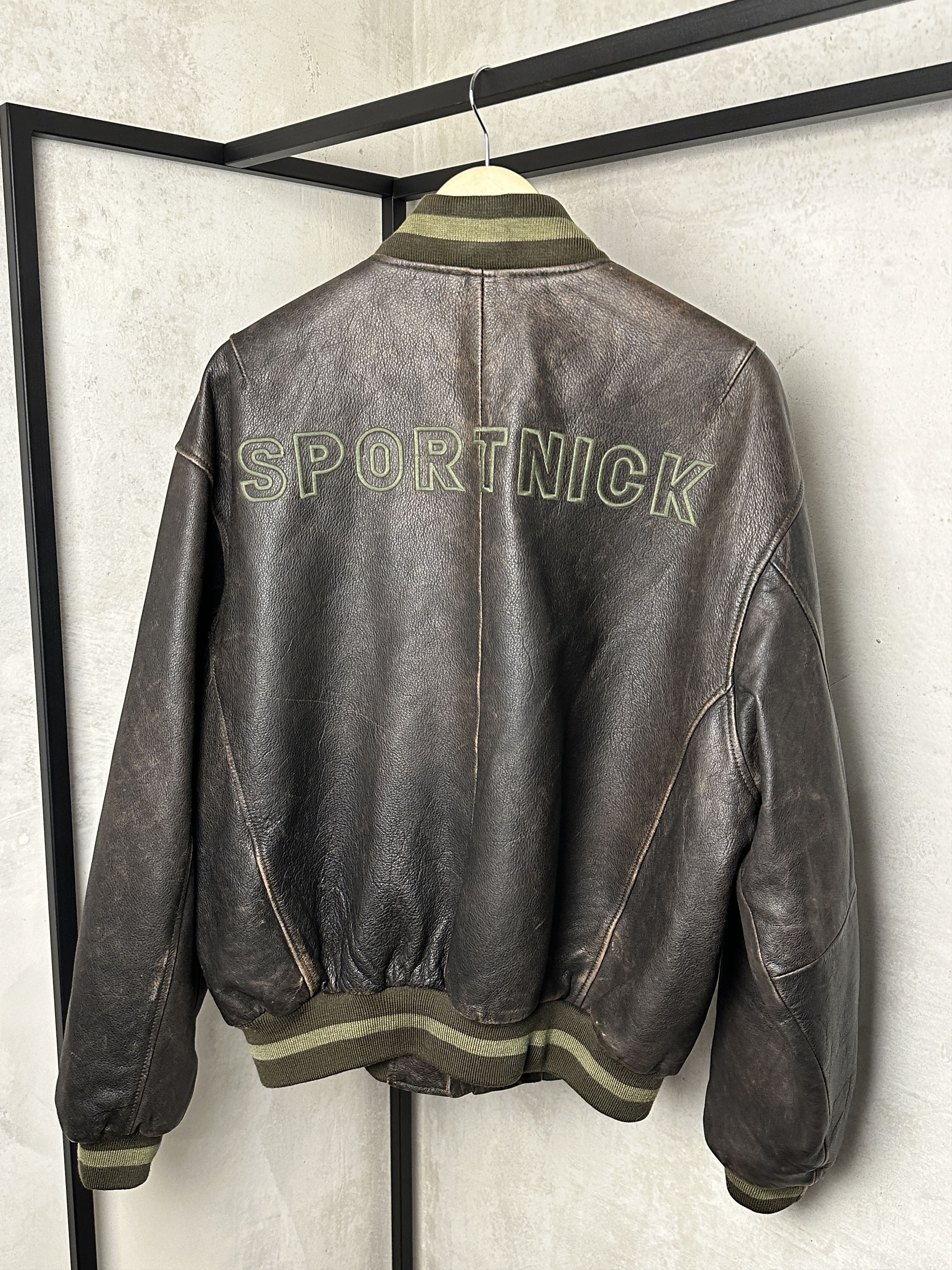 Genuine Leather Genuine Leather Brown Bomber Jacket Size US XL / EU 56 / 4 - 2 Thumbnail