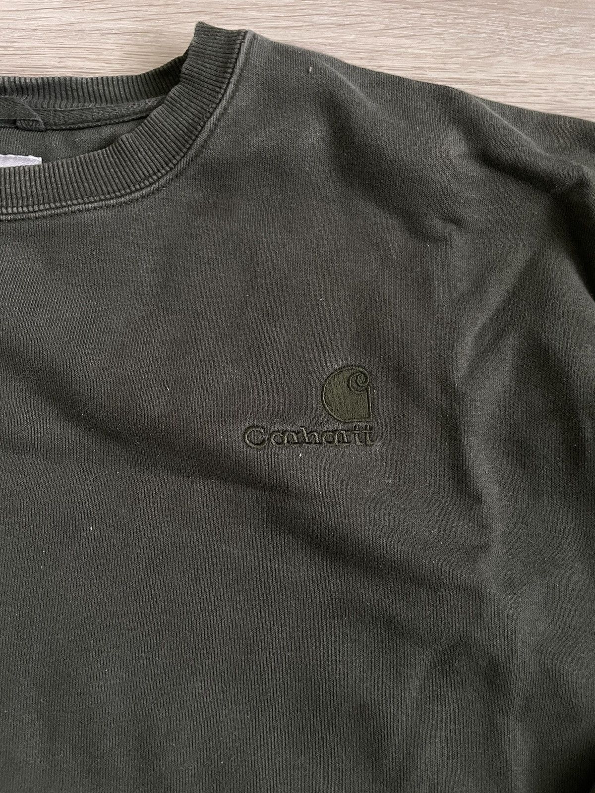 Carhartt × Vintage Vintage Carhartt Faded Green Crewneck Size US XXL / EU 58 / 5 - 2 Thumbnail