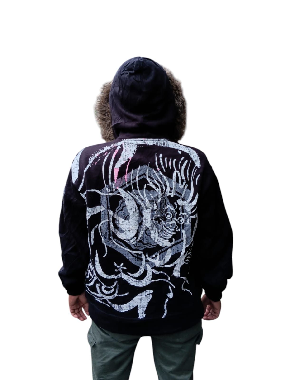 Japanese Brand Japanese sukajan fur hoodie all over print Size US L / EU 52-54 / 3 - 7 Thumbnail