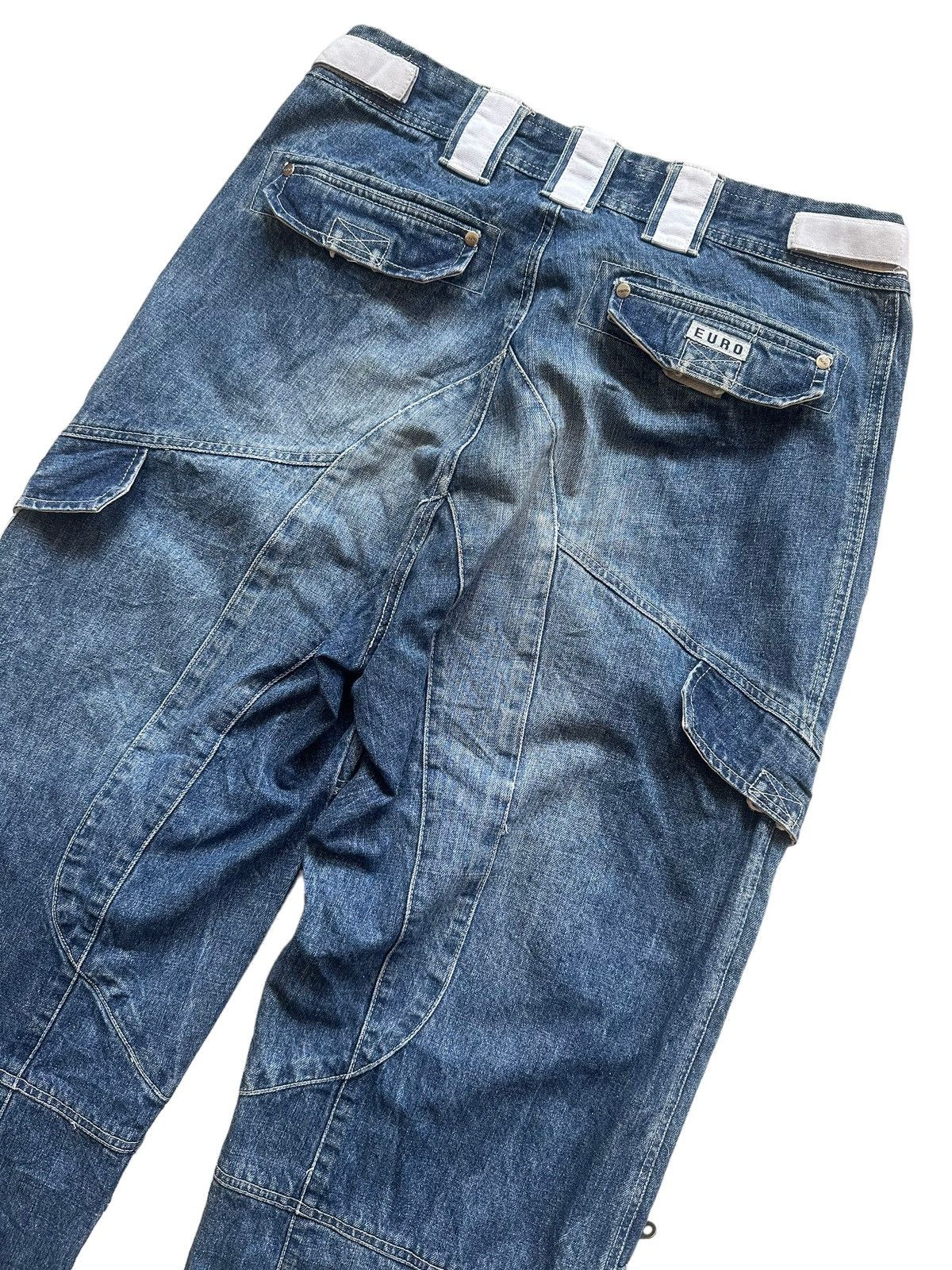 Japanese Brand Vintage Y2k Euro Jeanswear Baggy Multi Cargo Pants Size US 32 / EU 48 - 7 Thumbnail