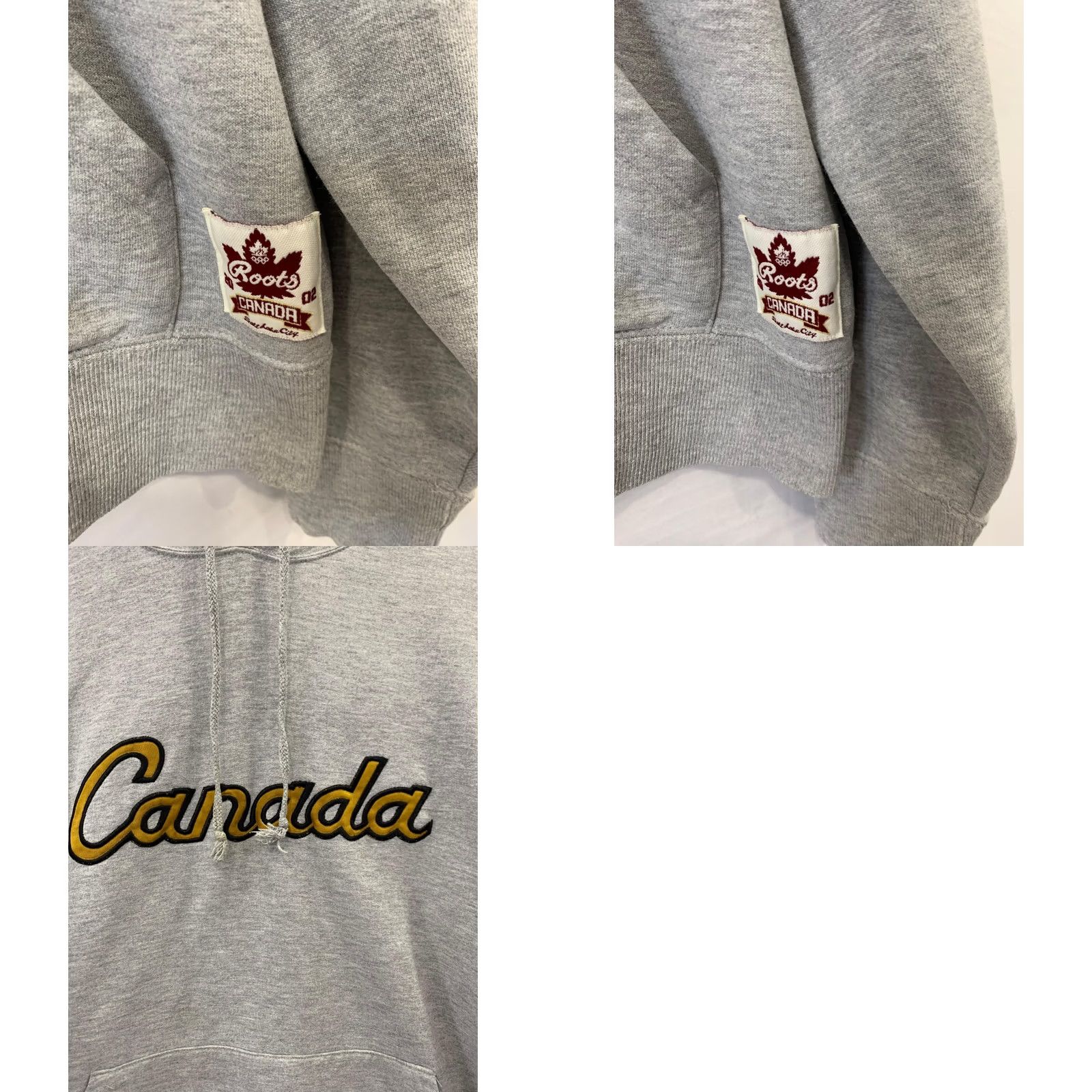 Roots Roots Canada Salt Lake City 2002 Olympics Hoodie XL Grey Men's Pullover Vintage ] Size US XL / EU 56 / 4 - 8 Thumbnail