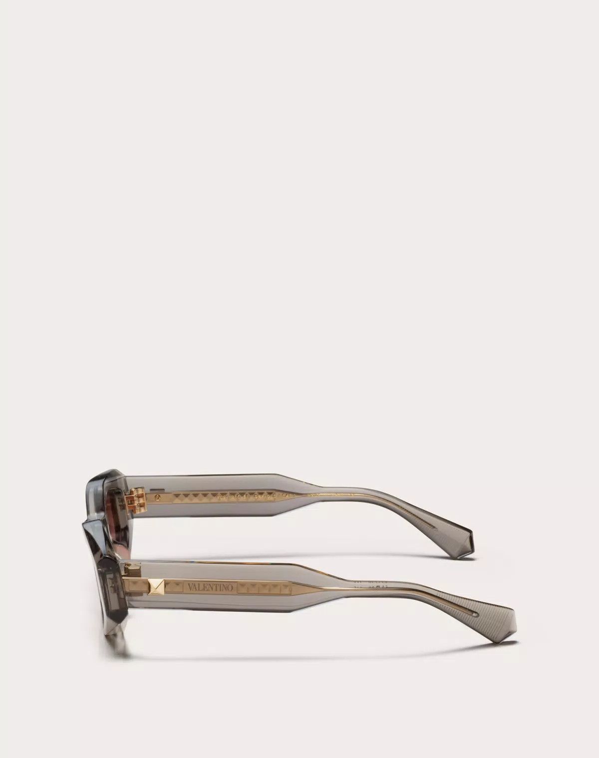 Valentino oc11z0725 Size: 51/ Irregular Acetate Frame in Grey/Gold Size ONE SIZE - 3 Thumbnail