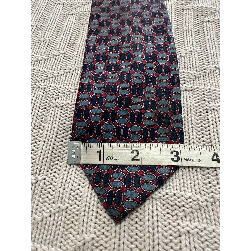 Brooks Brothers Vintage Brooks Brothers navy geometric silk tie Size ONE SIZE - 6 Thumbnail