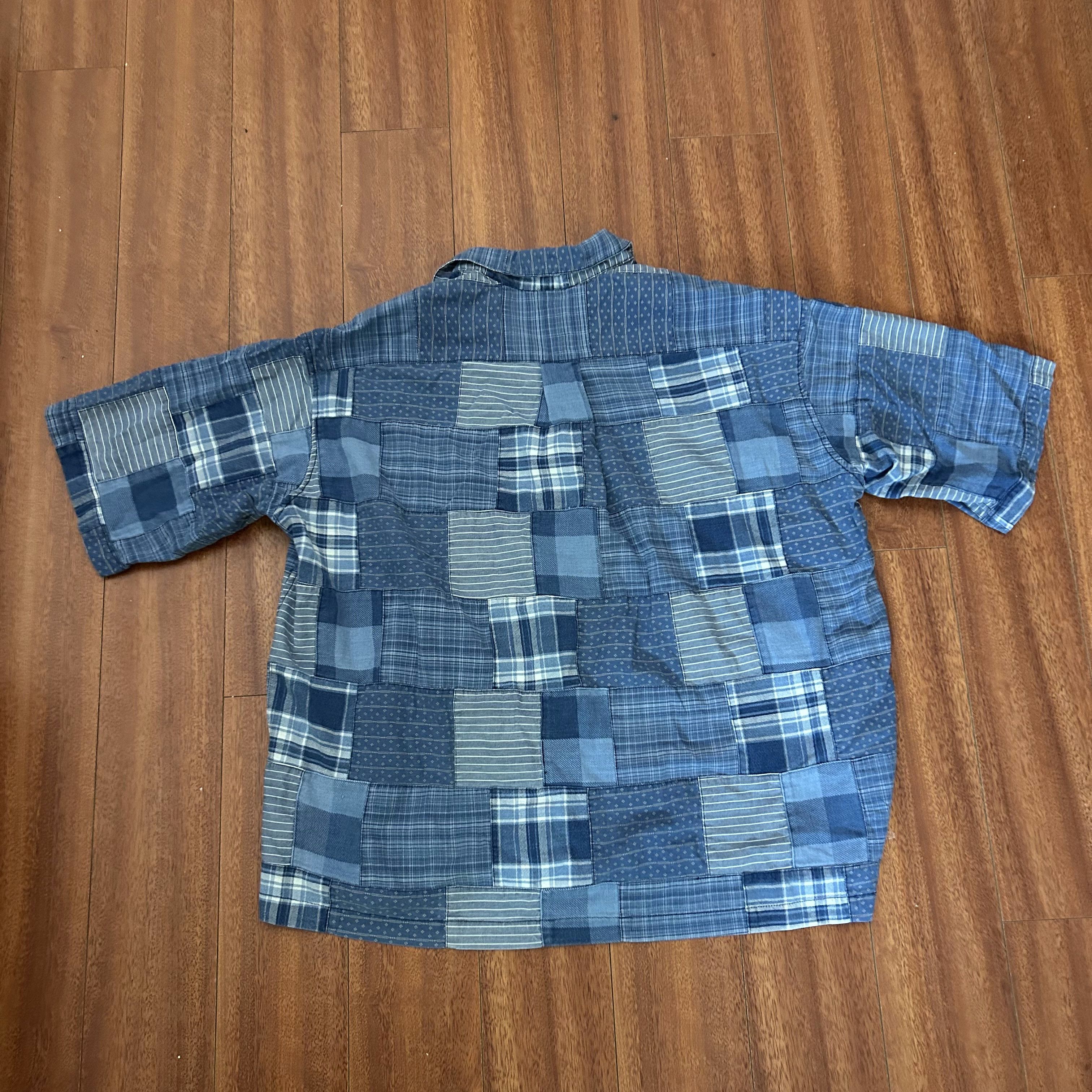 Monitaly Monitaly Short Sleeved Shirt Indigo Patchwork M Size US M / EU 48-50 / 2 - 2 Thumbnail