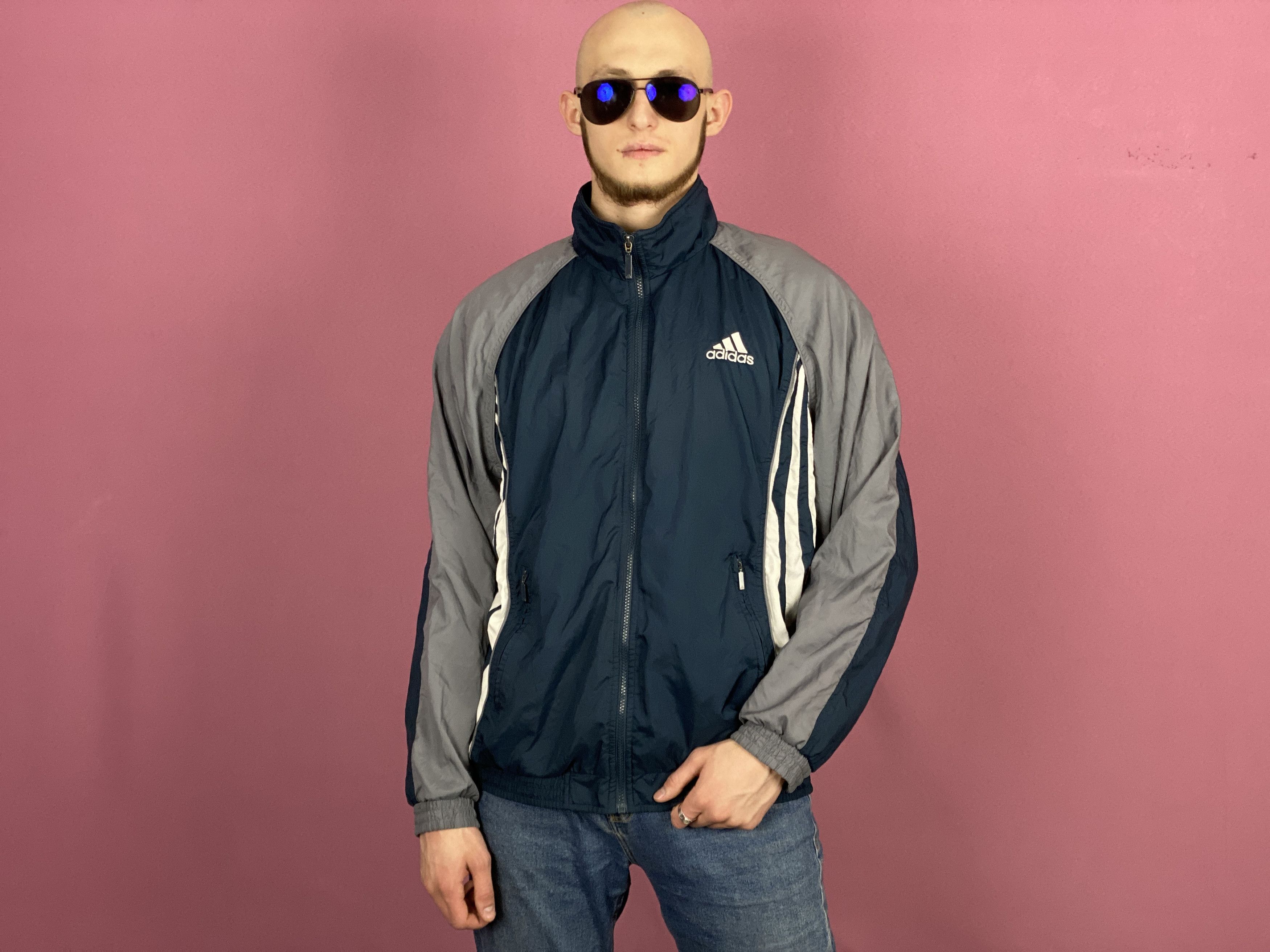 Adidas × Vintage 90s Adidas Vintage Men's Windbreaker Jacket - L Size US L / EU 52-54 / 3 - 1 Thumbnail