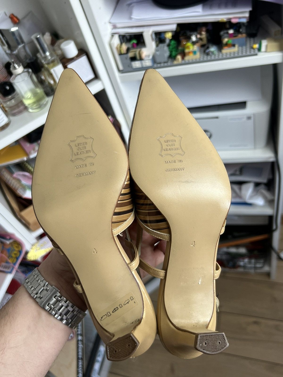 Vintage Y2K kitten heels shoes US4 avantgarde secretary 00s