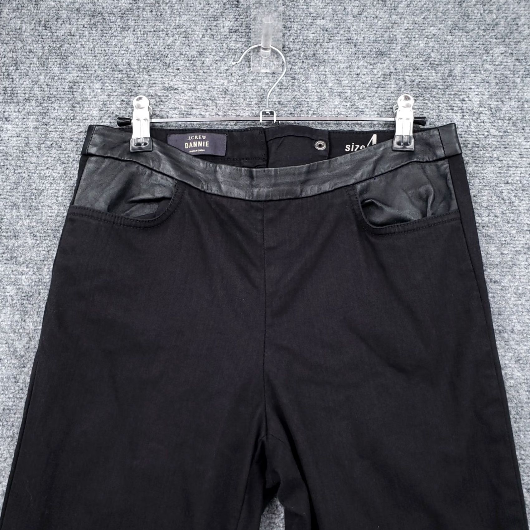 J.Crew J.CREW Pants Womens Black Dannie Skinny Leg Stretch Snap Pockets Size 26" / US 2 / IT 38 - 3 Thumbnail