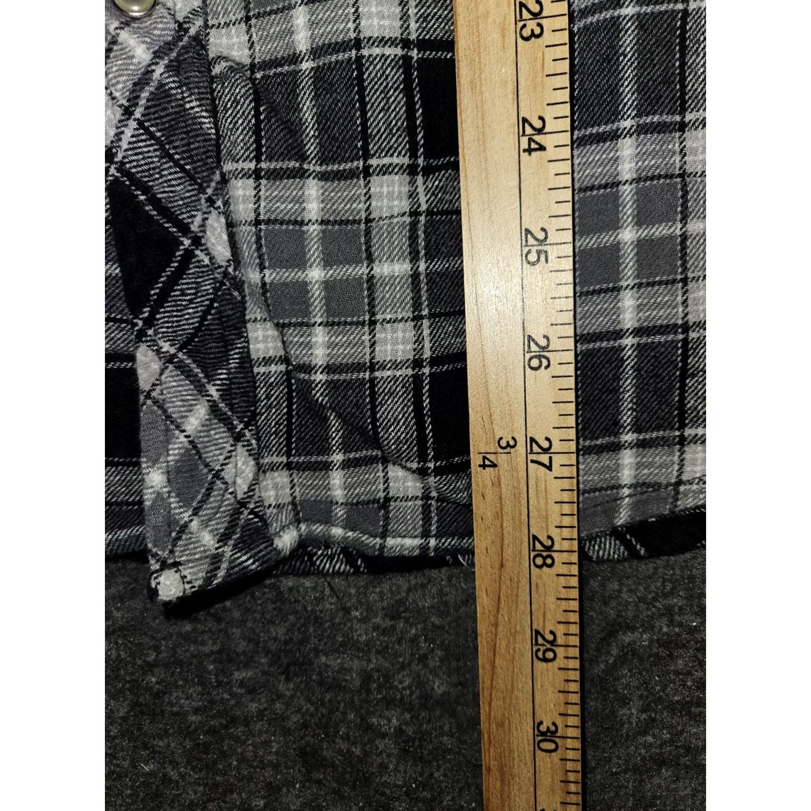 Wrangler Wrangler Shirt Western Plaid Flannel Snap Closure XL Black/Gray Pockets Mens Button-Up Cowboy Outdoor Pattern Flannel Size US XL / EU 56 / 4 - 4 Thumbnail