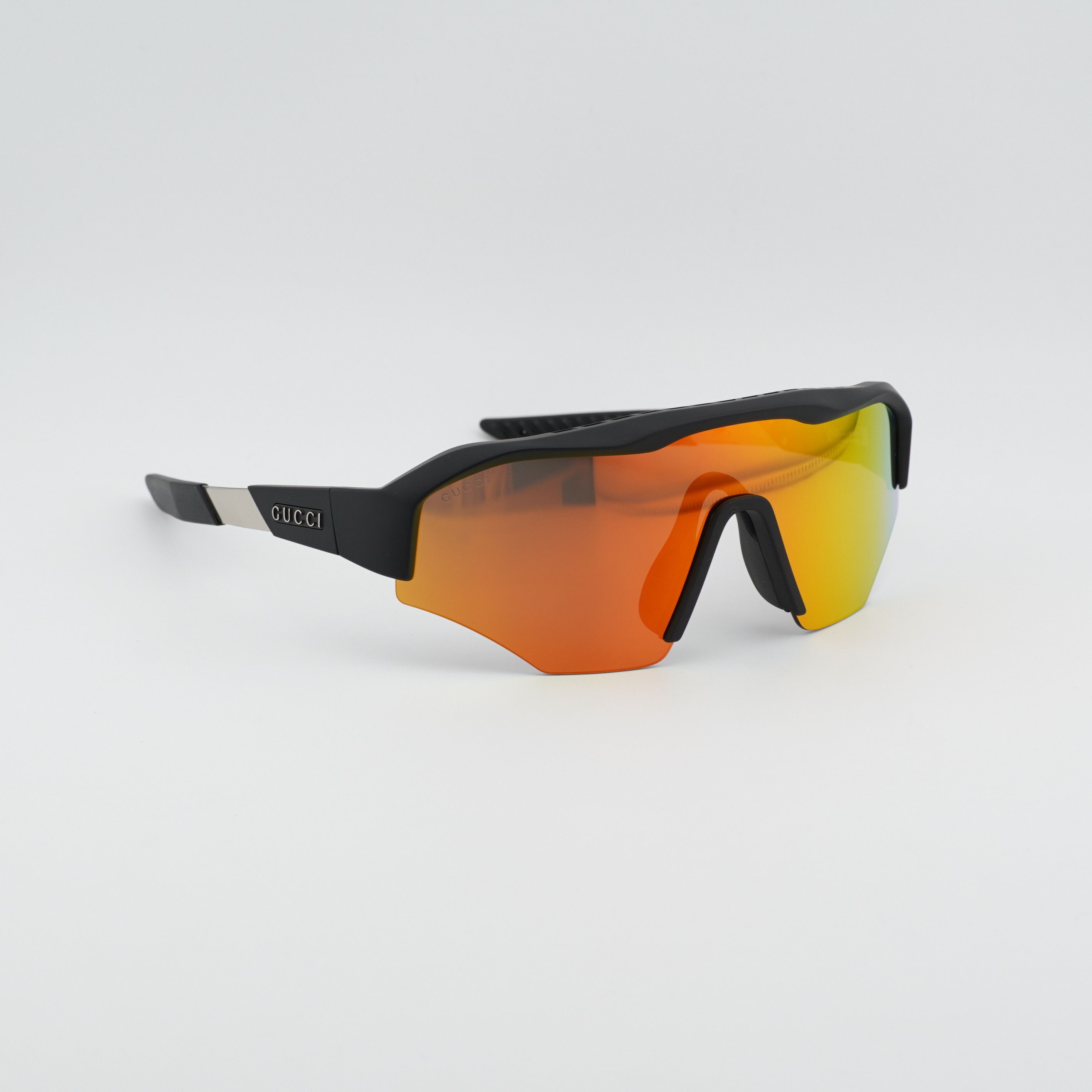 Gucci Gucci GG2017S 004 Sunglasses Black / Orange Shield Frame Size ONE SIZE - 7 Thumbnail