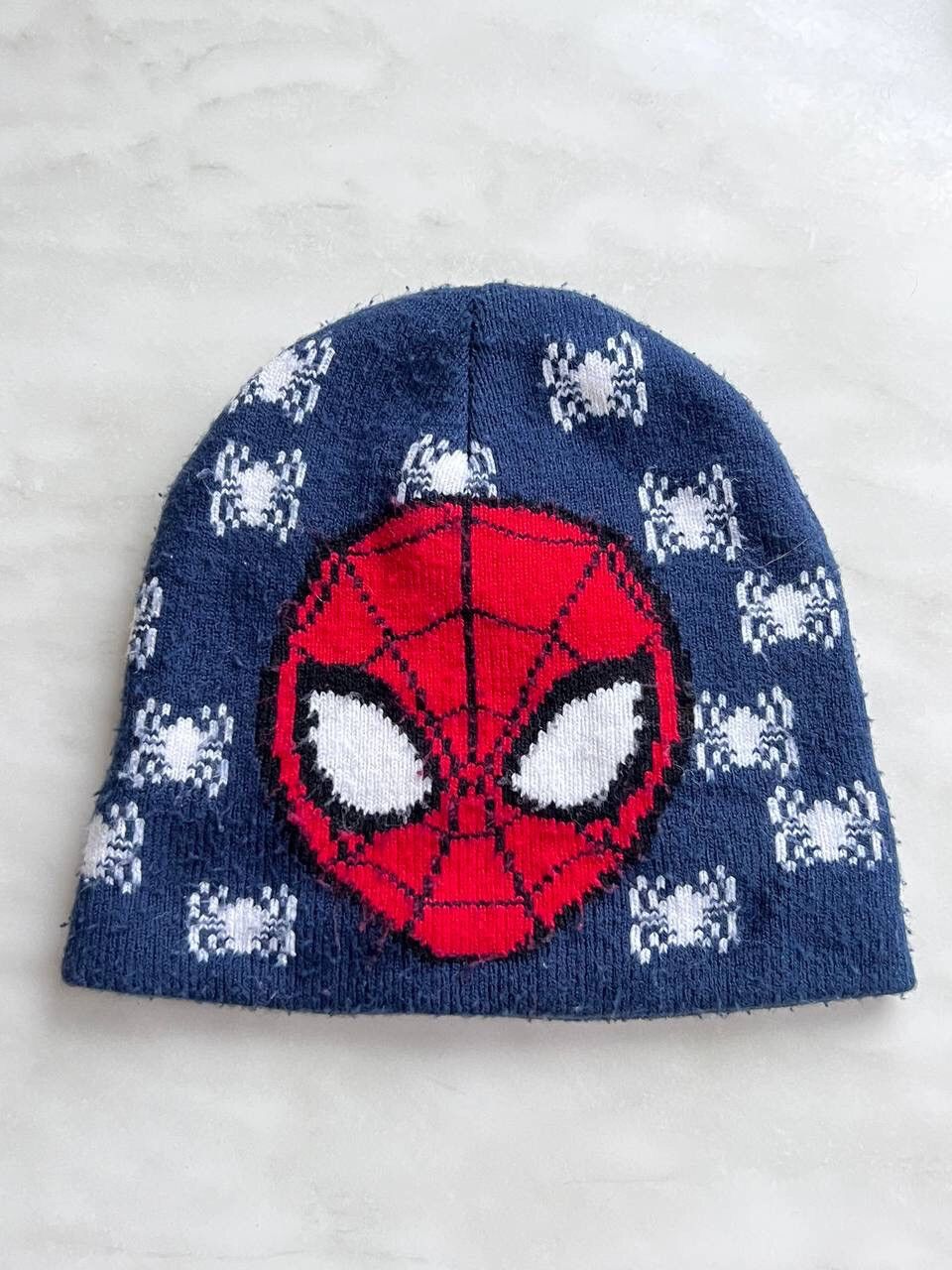 Japanese Brand × Vintage Y2k Spider Man Beanie Hat Eye Big Logo 00s Size ONE SIZE - 1 Thumbnail