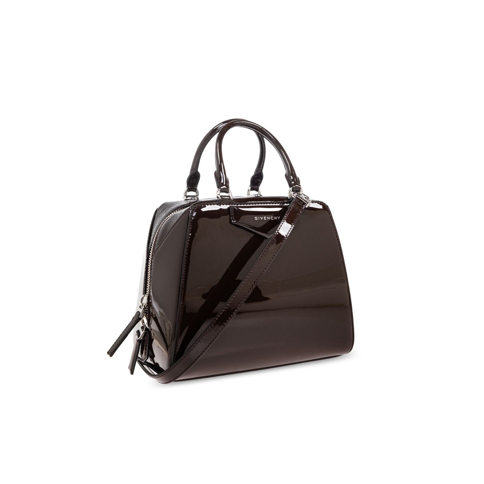 Givenchy GIVENCHY Mini Antigona Cube brwon Shiny Leather Handbag New Size ONE SIZE - 3 Thumbnail
