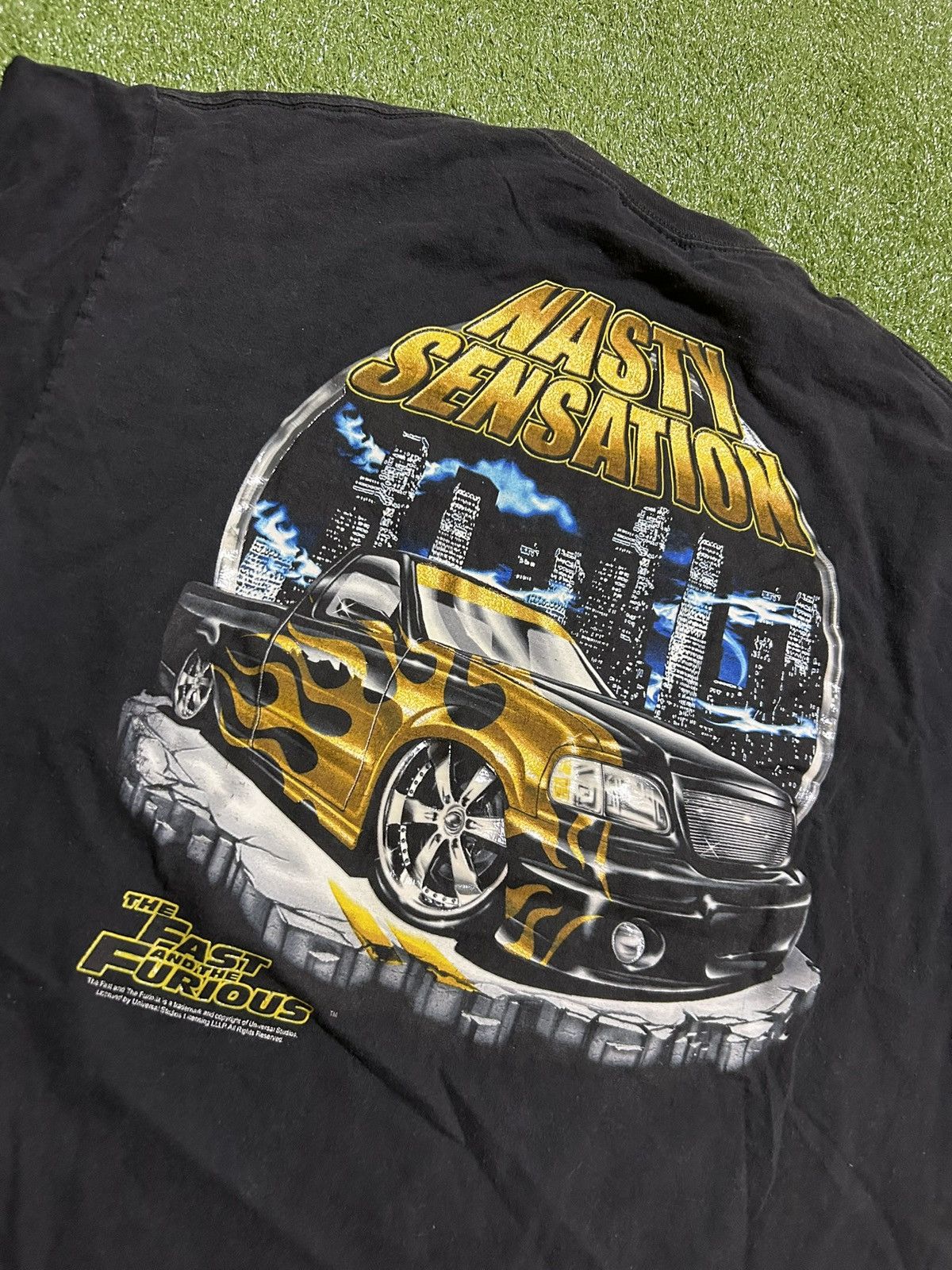 Vintage Vintage The Fast And Furious Nasty Sensation Retro Y2K Tee Size US XL / EU 56 / 4 - 1 Thumbnail