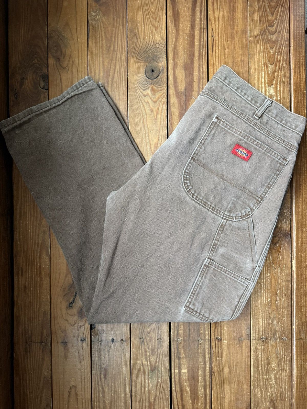 Dickies Vintage 90s Dickies Faded Brown Carpenter Work Pants Size US 38 / EU 54 - 1 Thumbnail