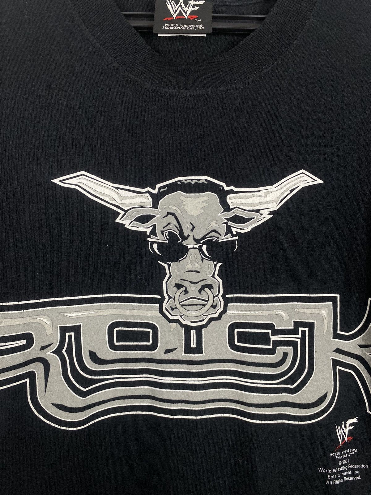 WWE × WWF Vintage WWF The Rock 2001 Bully Tee WWE wrestling y2k Size US L / EU 52-54 / 3 - 5 Thumbnail