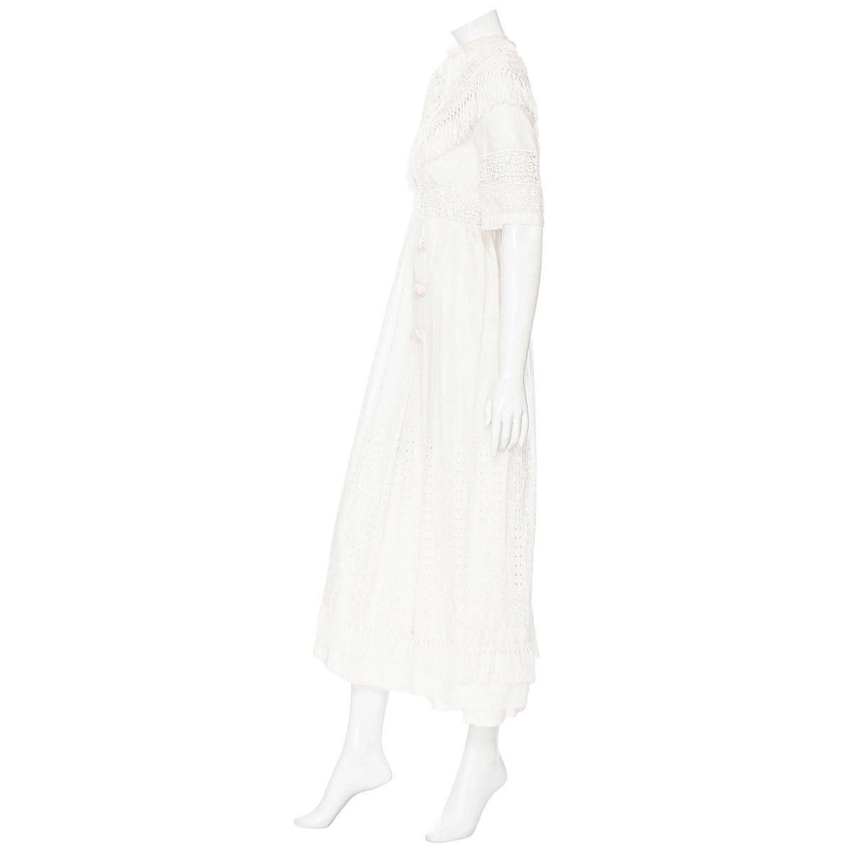 Dior Christian Dior Sleeveless Fringe Lace Eyelet Maxi Dress Size S / US 4 / IT 40 - 2 Thumbnail