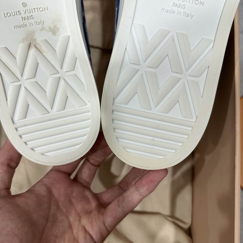 Louis Vuitton Louis Vuitton Blue and White Sneakers for Everyone - Size US 10 / EU 43 - 9 Thumbnail