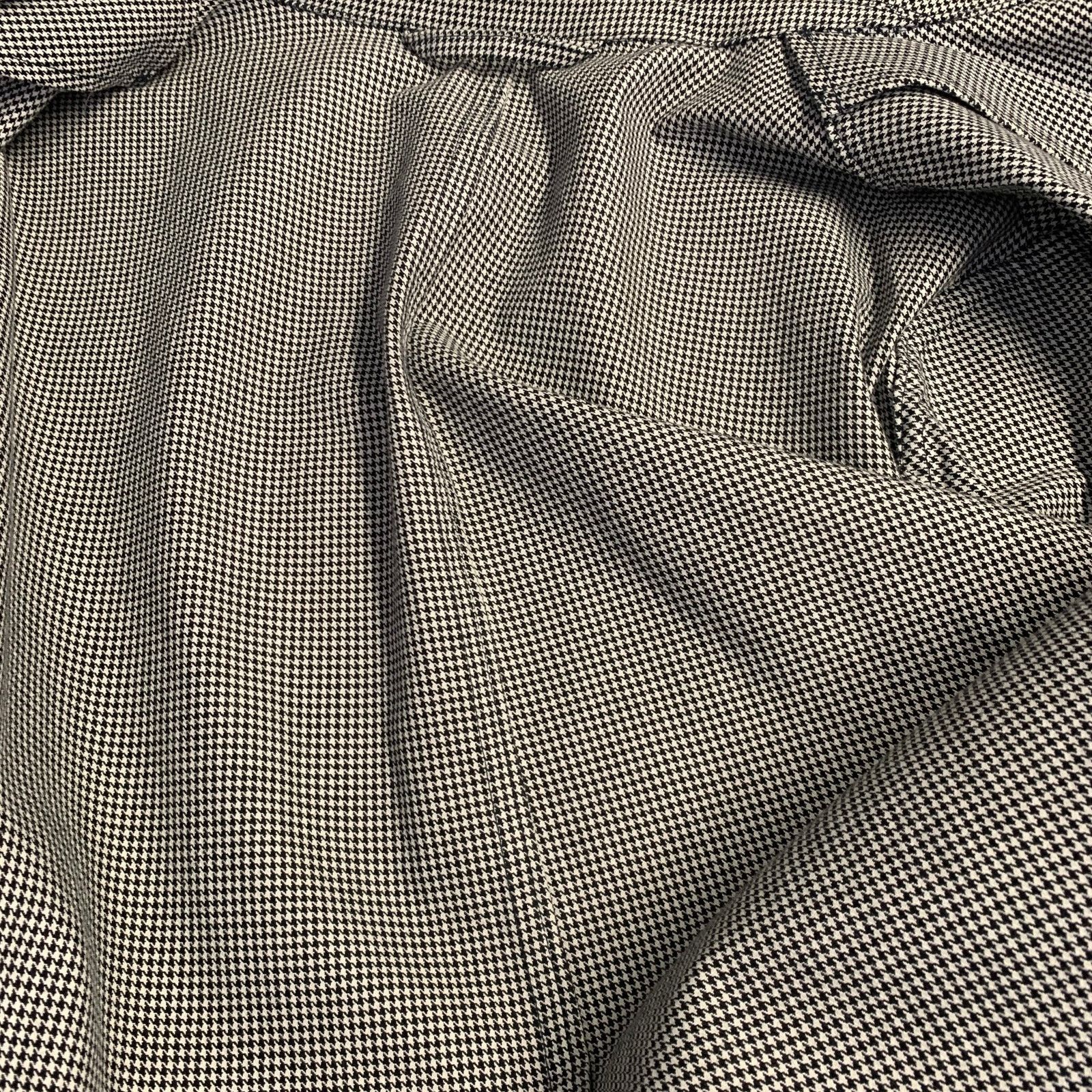 Eidos Napoli Size 42 Black White Houndstooth Cotton Blend Button Up Coat Size US L / EU 52-54 / 3 - 7 Thumbnail
