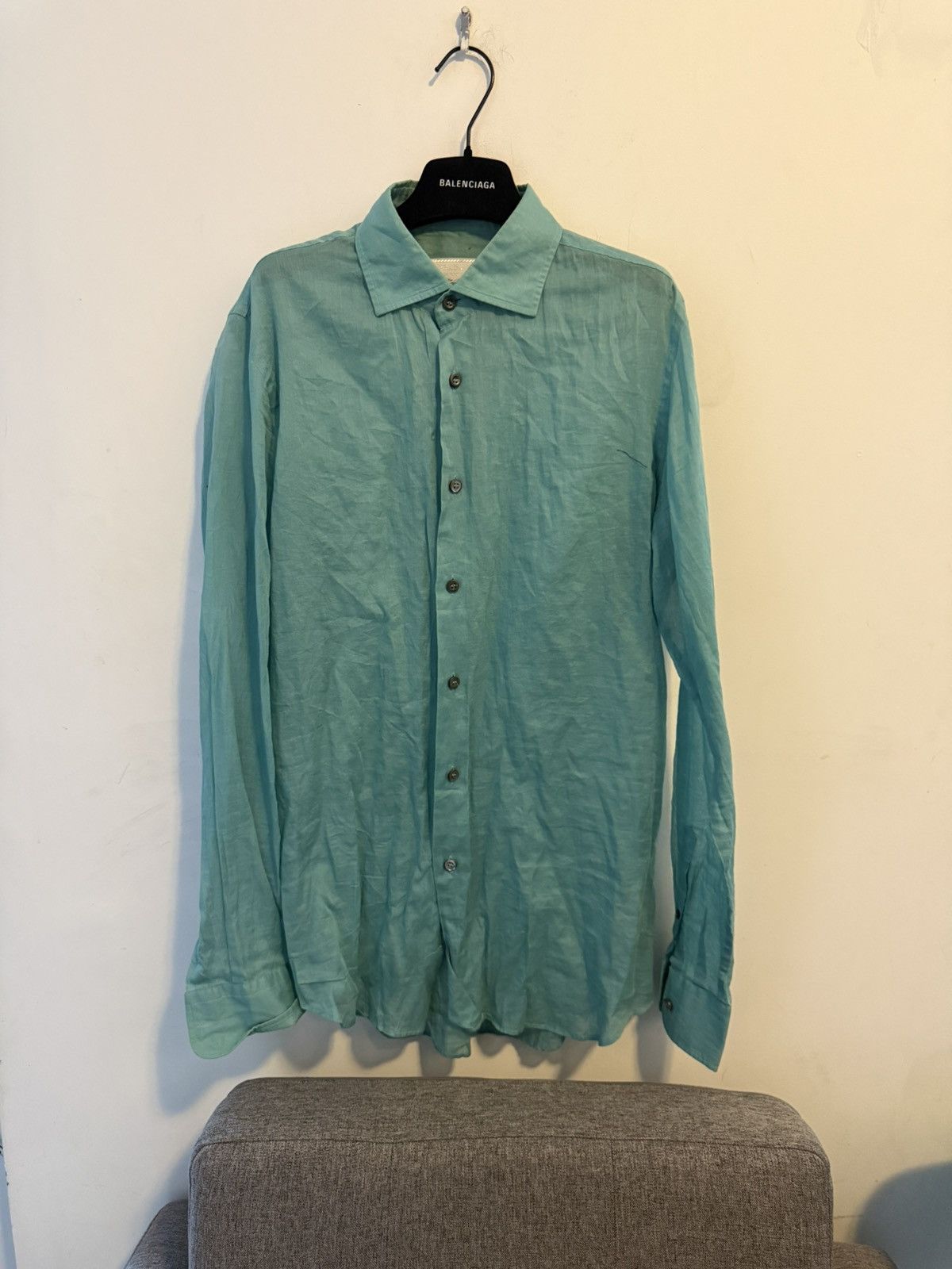 Prada Prada button up shirt sz 39 Size US S / EU 44-46 / 1 - 1 Thumbnail