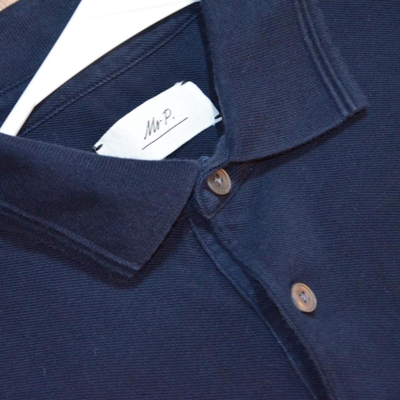 Mr P. MSRP $110 Mr P. Mr Porter navy blue pique polo cotton large Size US L / EU 52-54 / 3 - 3 Thumbnail