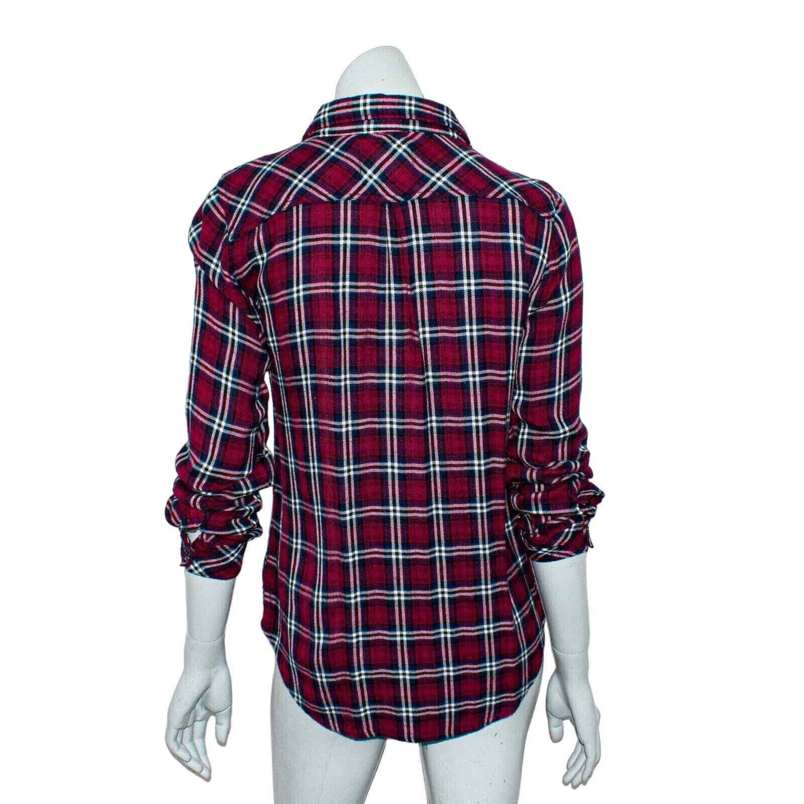 Rails Rails Hunter Flannel Shirt Burgundy Red Plaid Rayon Small Size S / US 4 / IT 40 - 4 Thumbnail