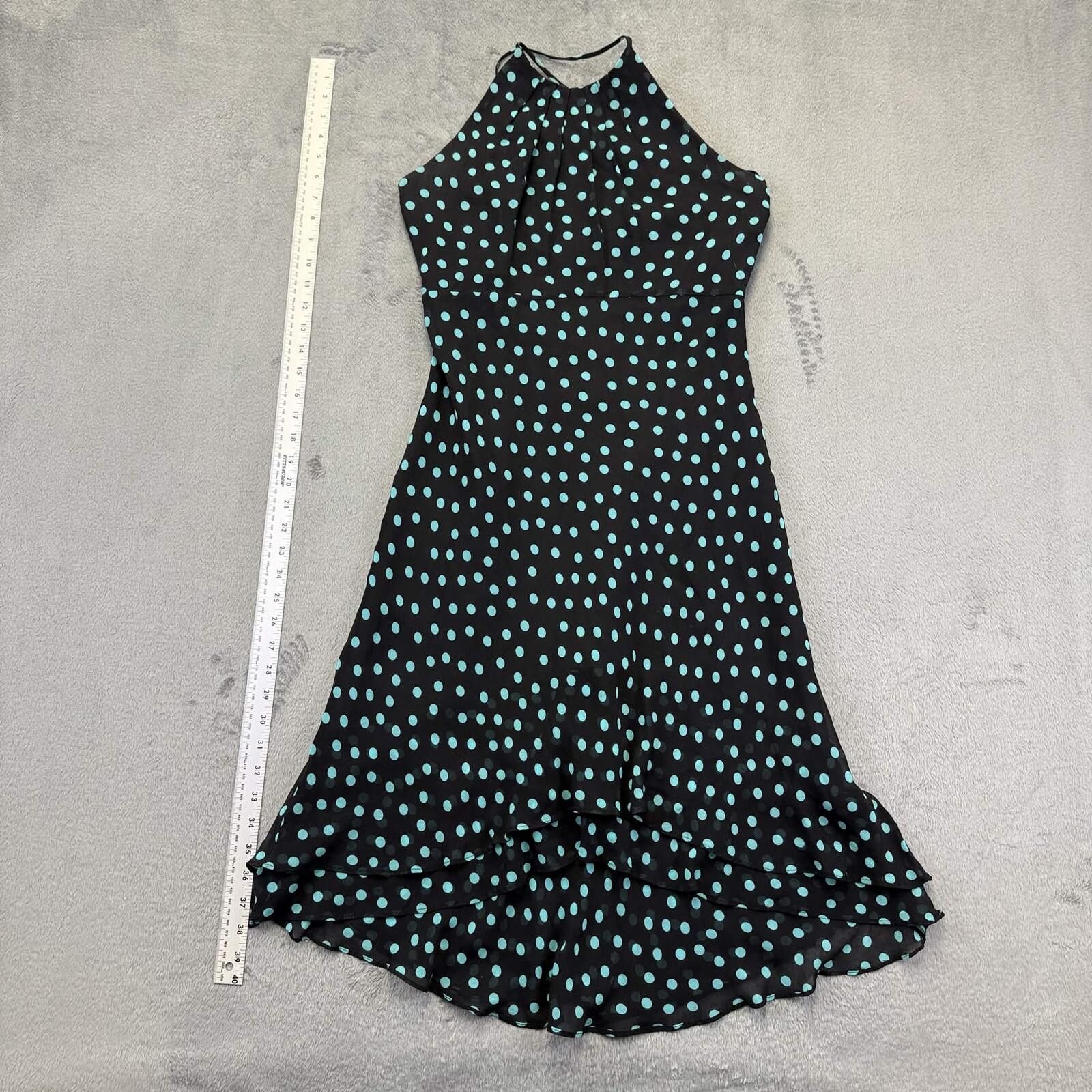 Nine West Nine West Vintage -Silk Polka Dot Halter Neck Mini Dress Size M / US 6-8 / IT 42-44 - 5 Thumbnail