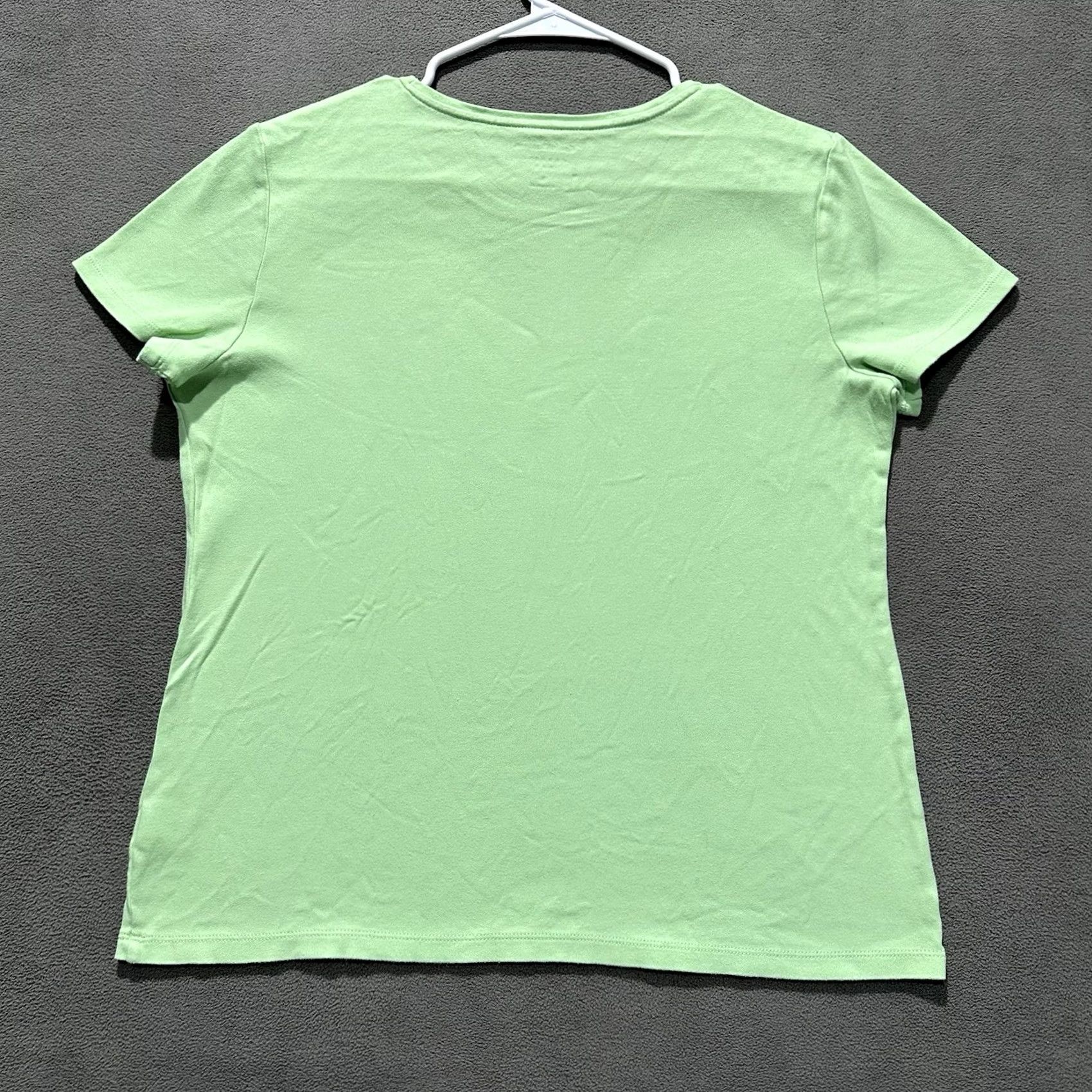 Croft & Barrow Croft & Barrow Shirt Womens Large Green The Classic Tee Short Sleeve Casual EUC Size L / US 10 / IT 46 - 2 Thumbnail