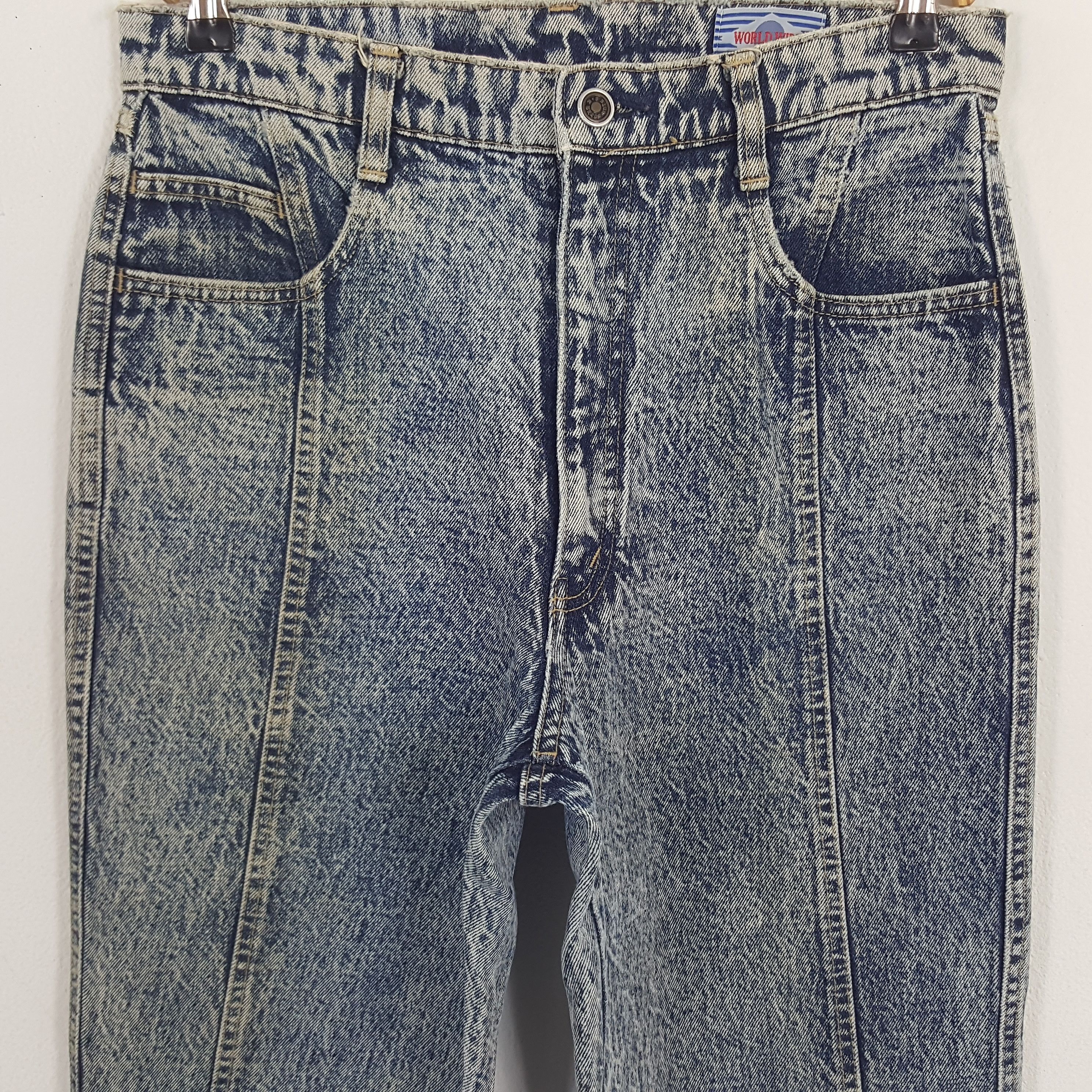 Japanese Brand × Vintage Vintage World Wide Acid Wash Denim Jeans Size 30" / US 8 / IT 44 - 2 Thumbnail