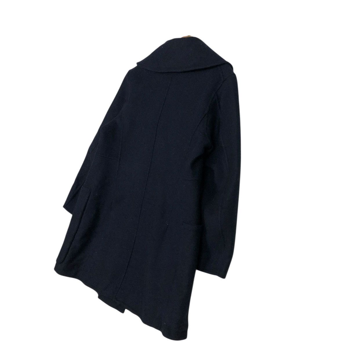 Jil Sander 🔥RICH BLACK WOOL LONG JACKET JILL SANDER J+ DOUBLE COLLAR Size US M / EU 48-50 / 2 - 12 Thumbnail