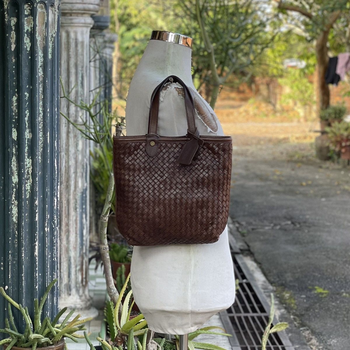 Designer × Japanese Brand Vintage BEAU DESSIN S.A Small Woven Leather Bag Size ONE SIZE - 11 Thumbnail