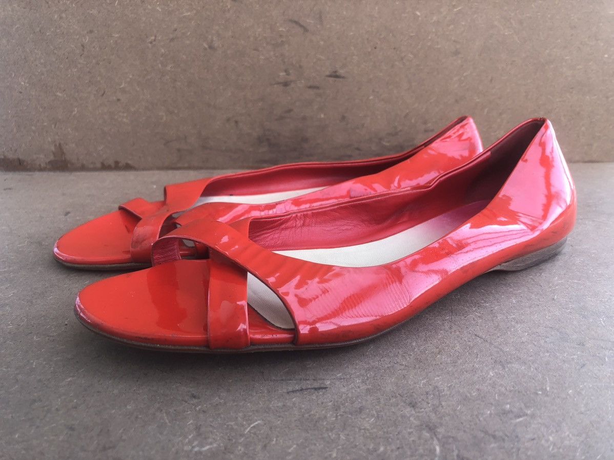 Miu Miu MIU MIU red Flat Leather Shoes Size 40 Size US 9 / IT 39 - 3 Thumbnail