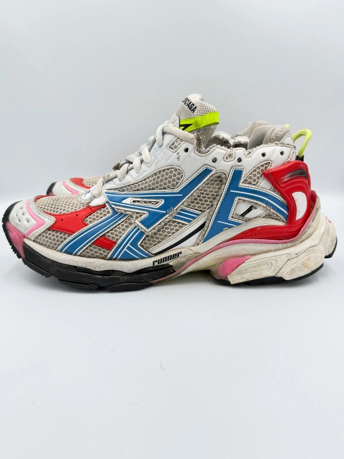Balenciaga Balenciaga Runner 1.0 Multicolor Blue Red Pink Yellow Size US 11 / EU 44 - 4 Thumbnail