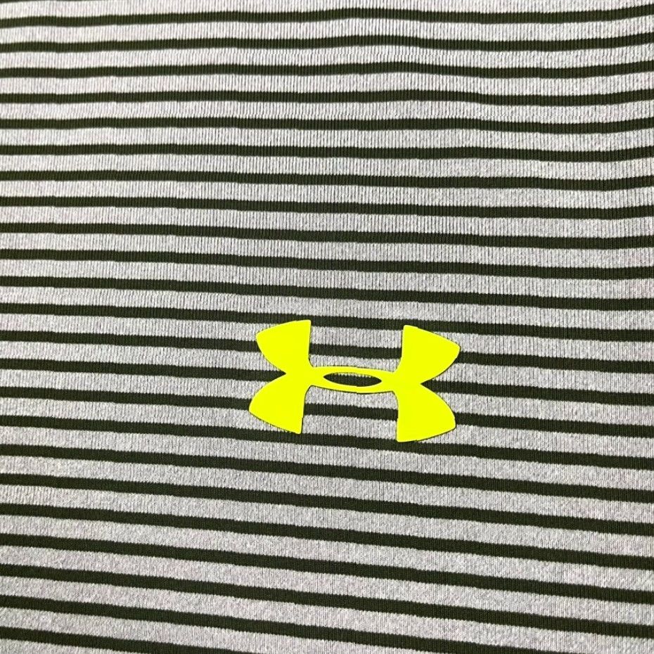 Under Armour VINTAGE: No (omit) Under Armour Polo Shirt Mens 2XL Loose Green Striped HeatGear Performance Golf Size US XXL / EU 58 / 5 - 3 Thumbnail