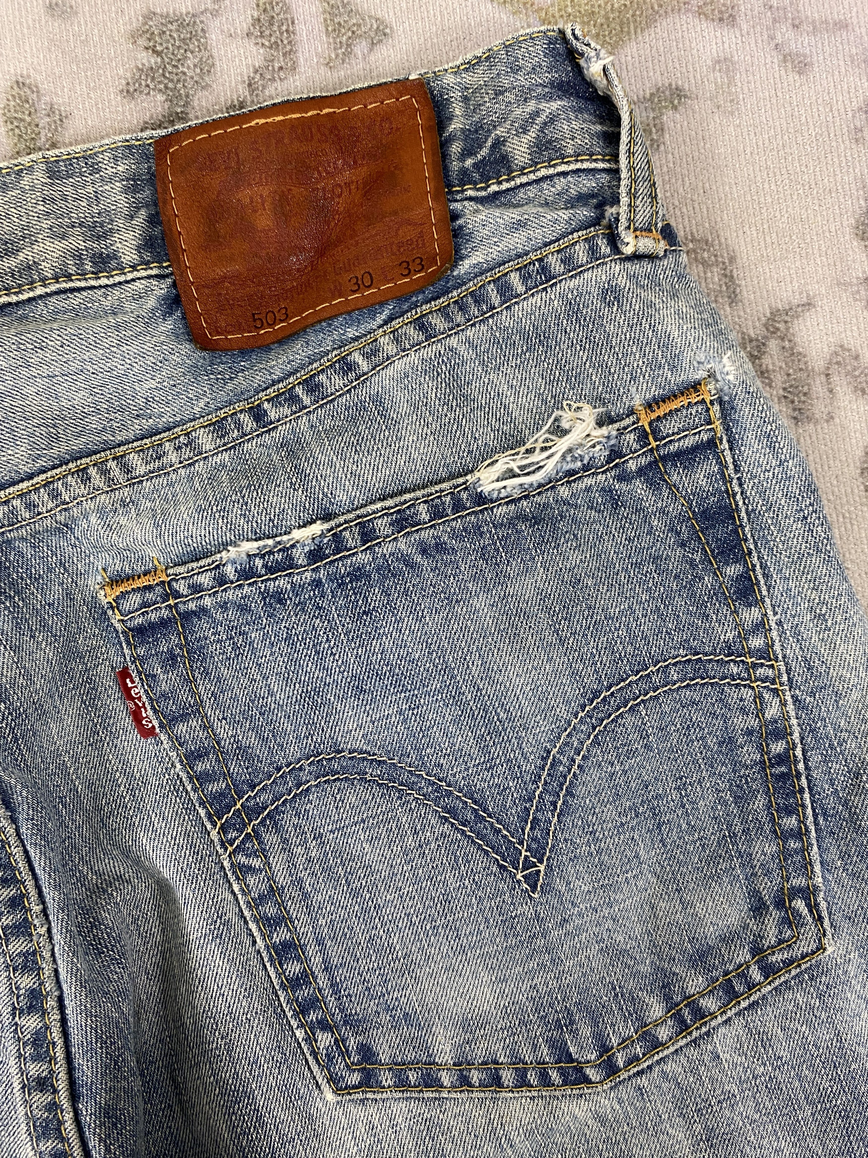 Levi's Distressed Blue Vintage Levi's 503 Jeans 32x30.5 - JN3603 Size US 32 / EU 48 - 12 Thumbnail