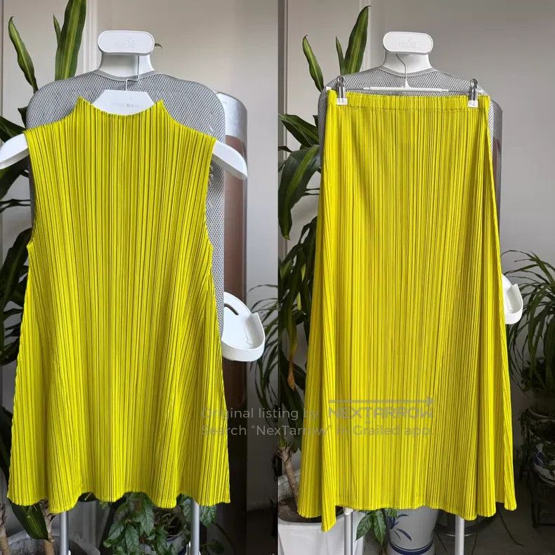Issey Miyake Issey Miyake Soft Mustard Yellow Vest Size L / US 10 / IT 46 - 7 Thumbnail