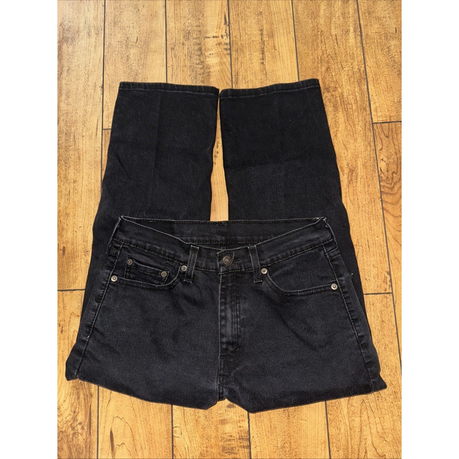 Levi's Levi’s 505 Black Denim Jeans Men’s 28x26 Straight Leg Size US 28 / EU 44 - 3 Thumbnail