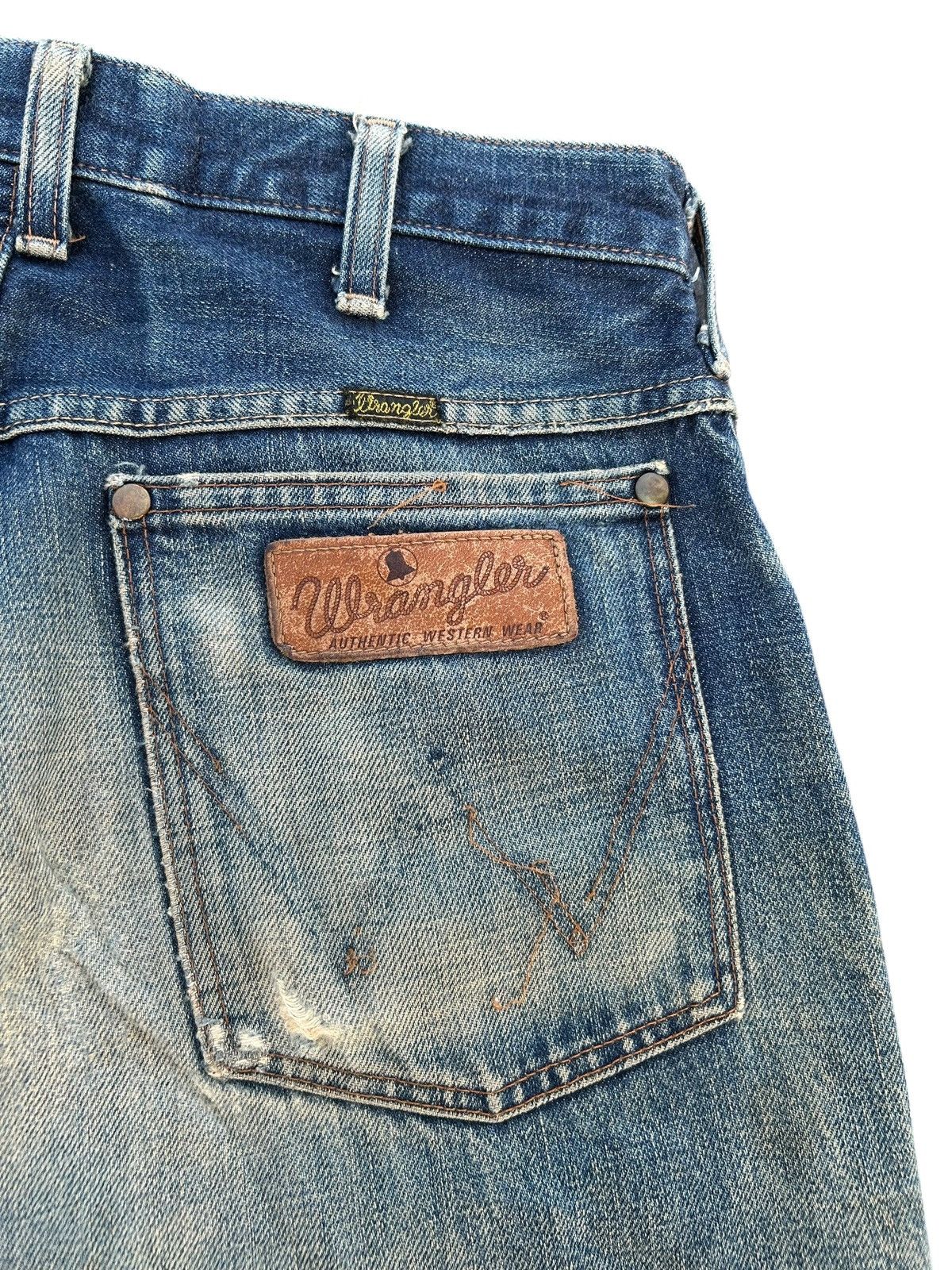 Japanese Brand × Kapital × Vintage Wrangler Selvedge Baggy Vintage Distressed Denim jeans Size US 30 / EU 46 - 7 Thumbnail
