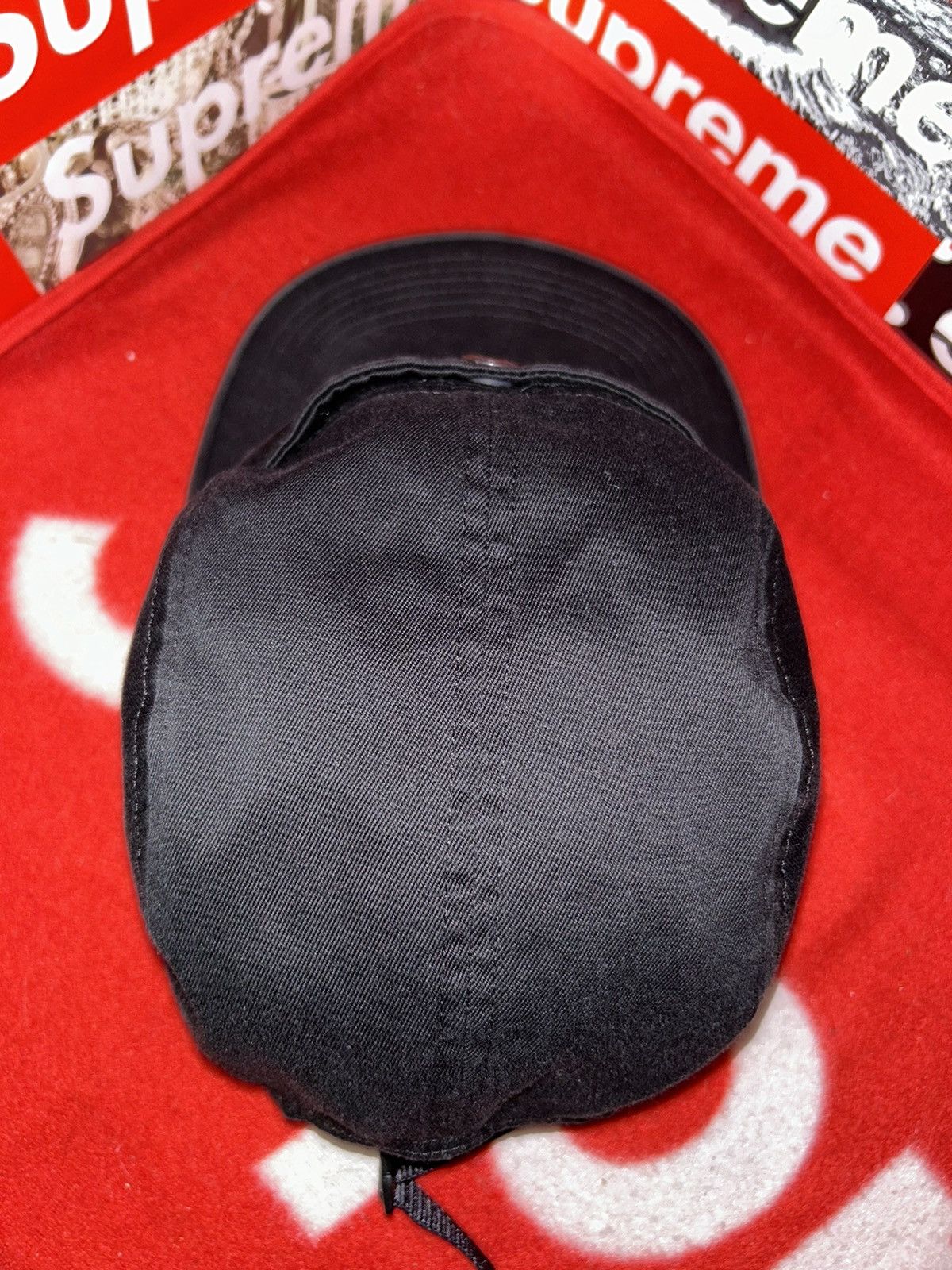 Supreme Supreme Snap Button Pocket Camp Cap Black FW18 Size ONE SIZE - 4 Thumbnail