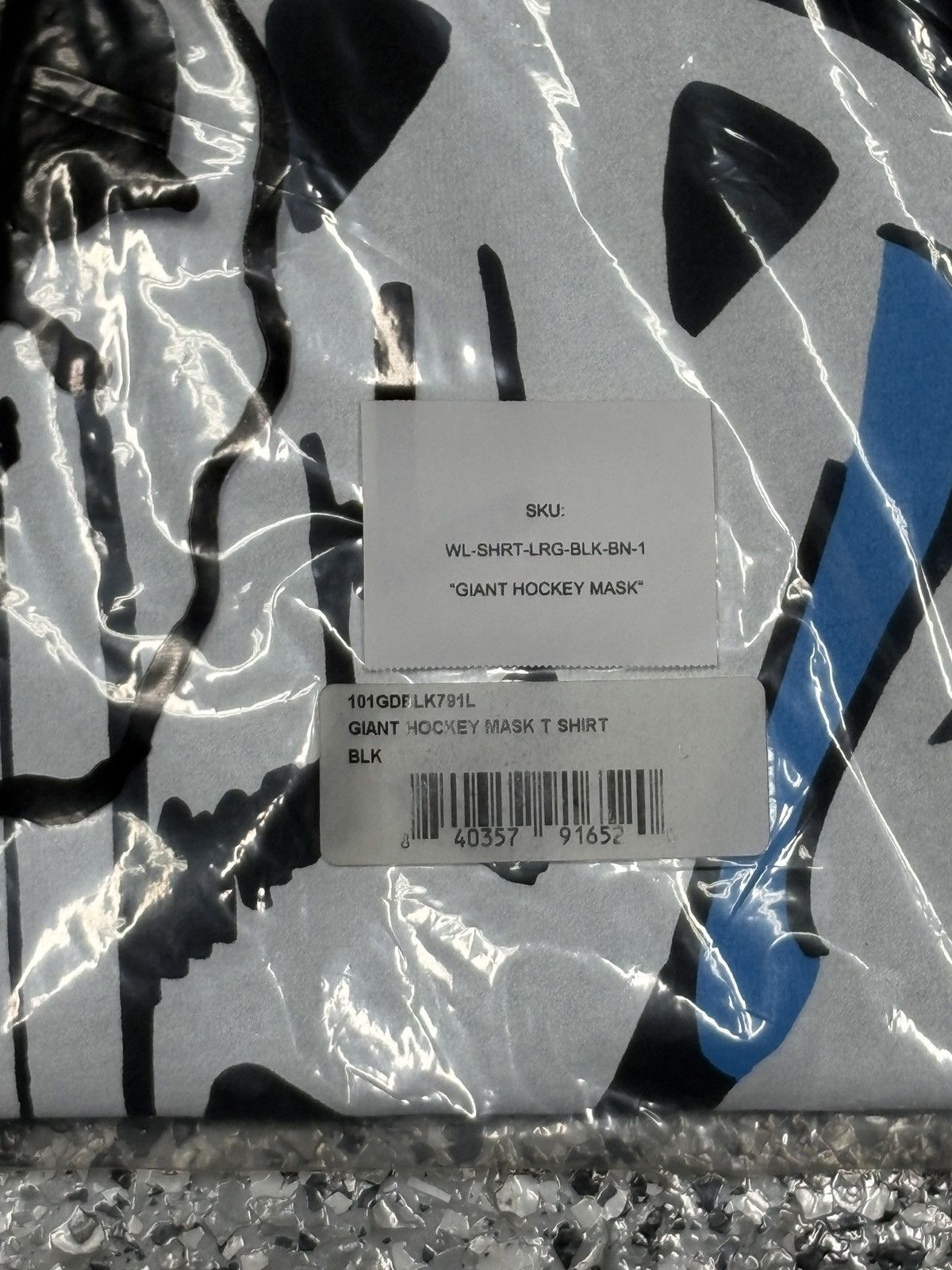 Warren Lotas 2024 Warren Lotas “GIANT HOCKEY MASK” Black T-Shirt Size L Size US L / EU 52-54 / 3 - 9 Thumbnail