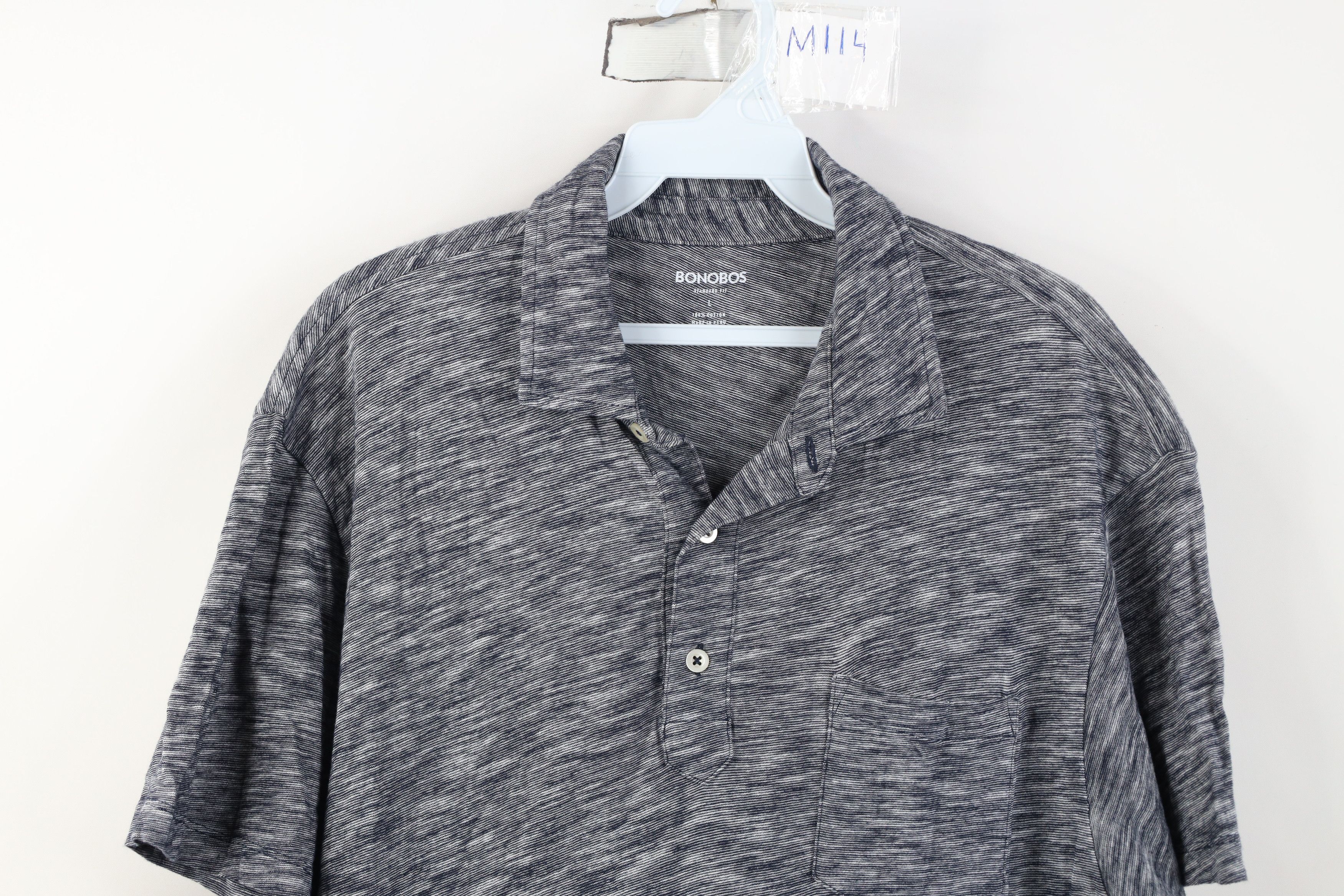 Bonobos Bonobos Fit Blank Jersey Knit Collared Golf Polo Shirt Blue Size US L / EU 52-54 / 3 - 2 Thumbnail
