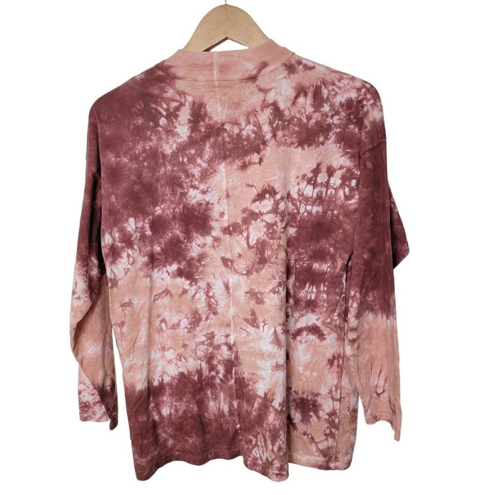 Free People Free People Be Free Womens Tie Dye Long Sleeve Tee Festival Size XS / US 0-2 / IT 36-38 - 2 Thumbnail