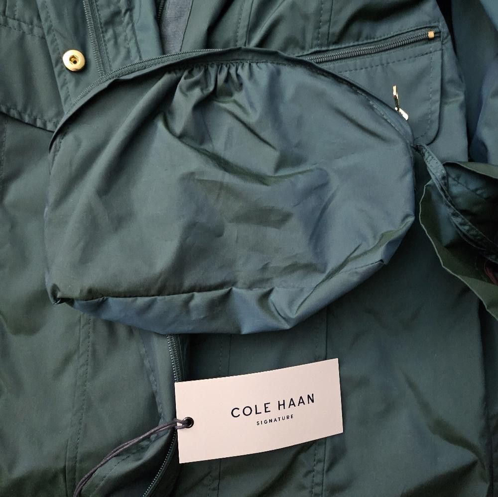 Cole Haan Cole Haan Signature Hooded Packable Rain Jacket Green Small Size S / US 4 / IT 40 - 4 Thumbnail