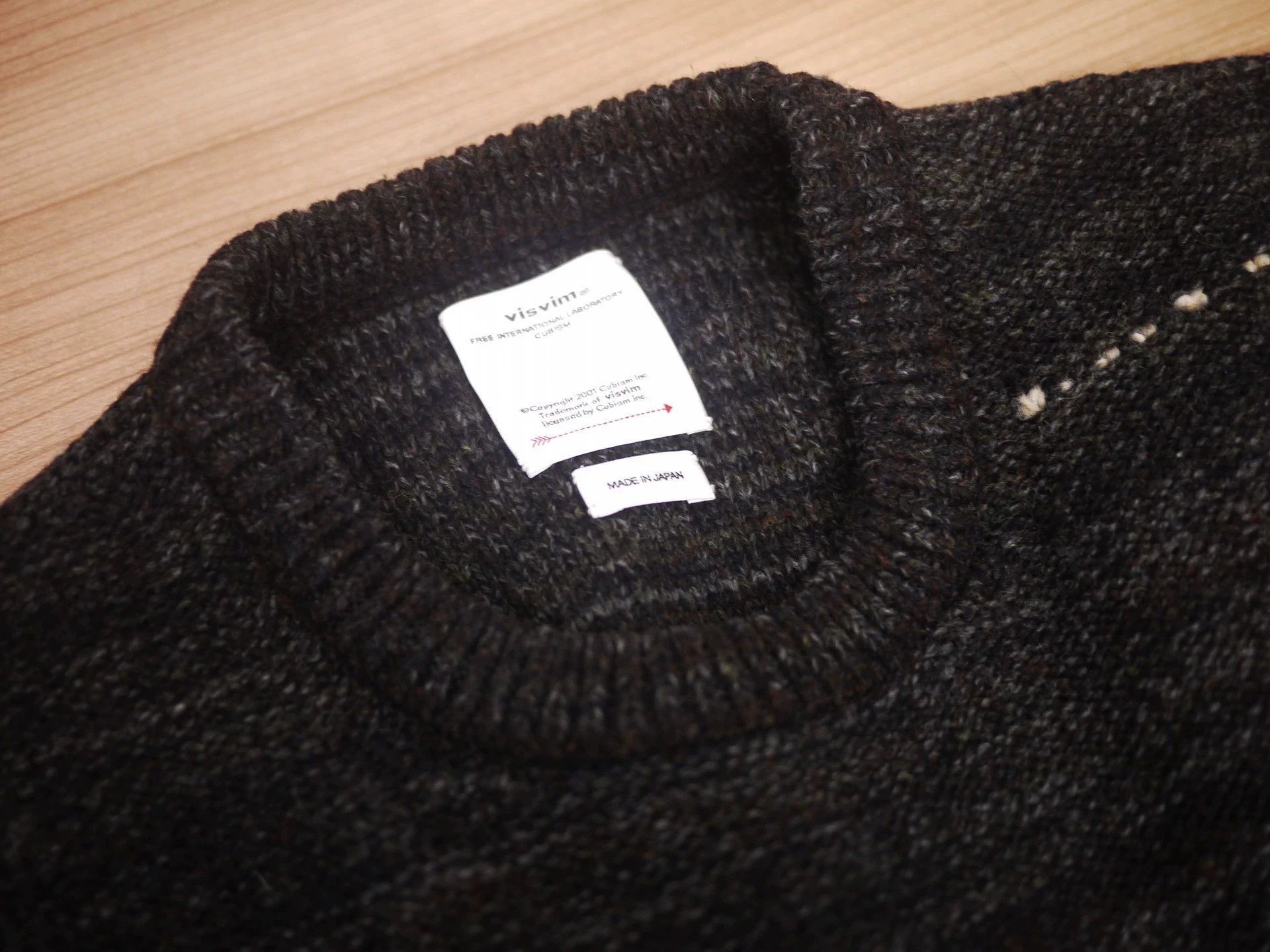 VISVIM AMPLUS KNIT GRADIENT BLACK
