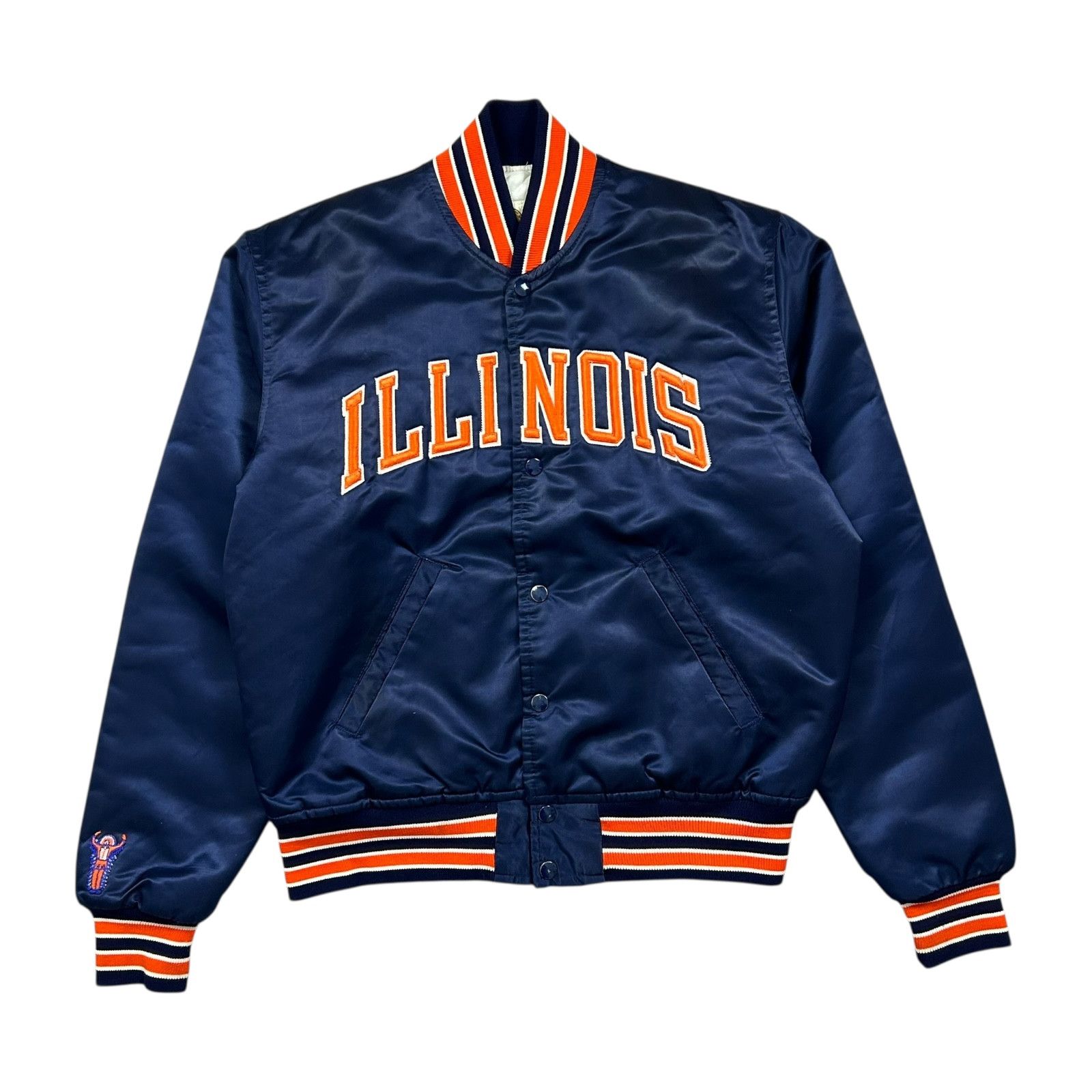NCAA VTG 90s ILLINOIS FIGHTING ILLINI STARTER SATIN JACKET Size US M / EU 48-50 / 2 - 1 Thumbnail