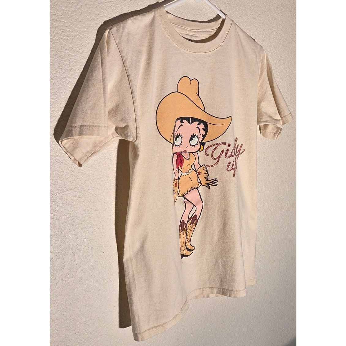Disney Betty Boop Cowgirl Cream T-Shirt - Women's Small Size S / US 4 / IT 40 - 4 Thumbnail
