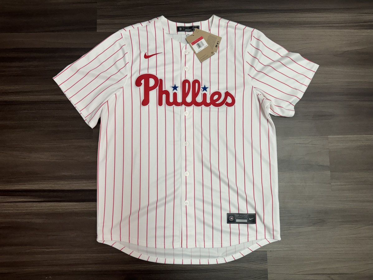Nike Philadelphia Phillies Trea Turner #7 MLB Pinstripe Jersey Size US L / EU 52-54 / 3 - 1 Thumbnail