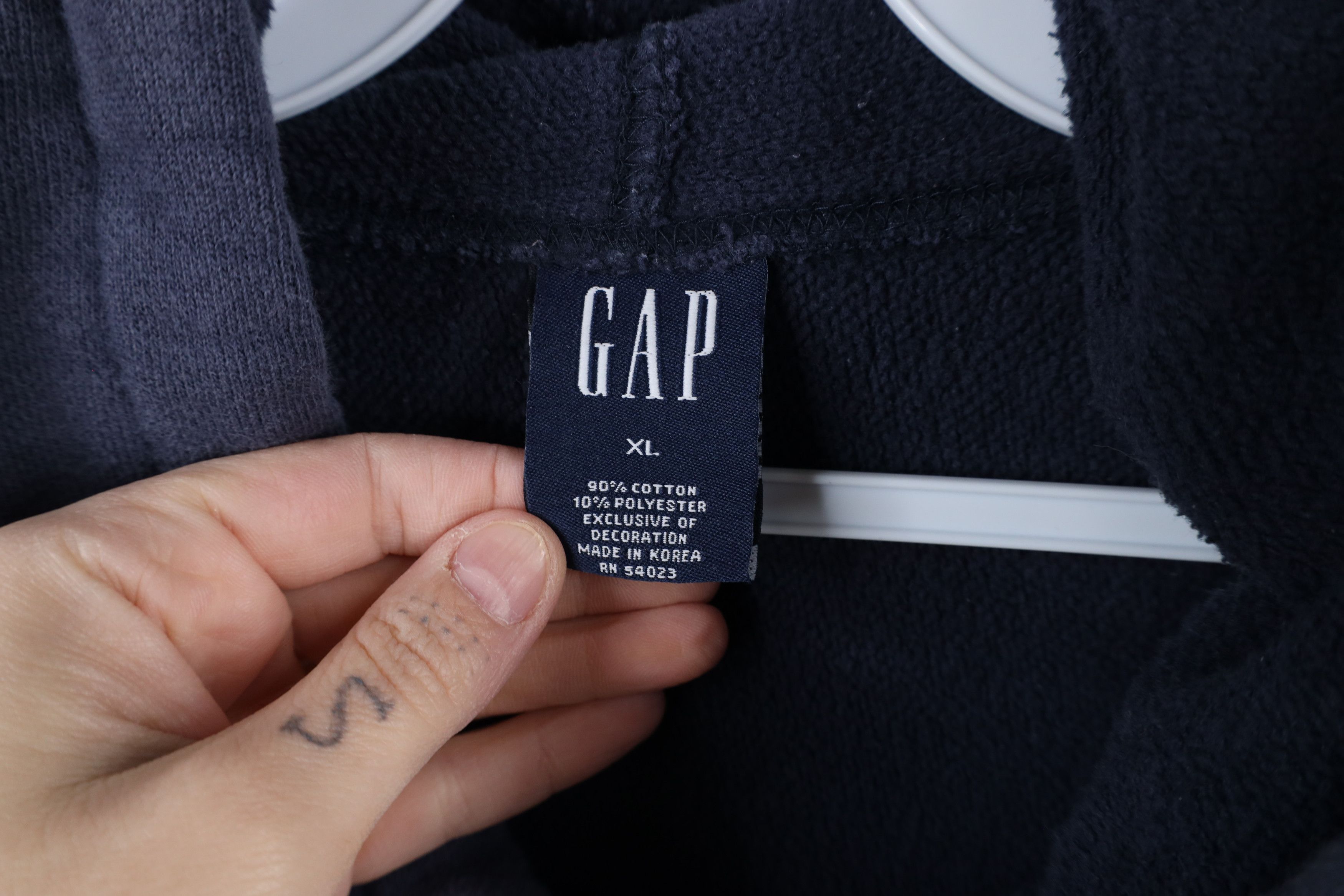 Gap × Vintage Vintage Gap Spell Block Letter Heavyweight Hoodie Sweatshirt Size US XL / EU 56 / 4 - 5 Thumbnail
