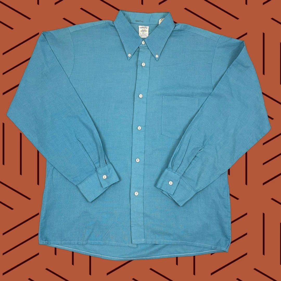 Arrow VINTAGE Arrow Sanforized Shirt Mens Large 16-16.5 Blue Oxford Cum Laude Button-Down Collared Classic, Outdoor, Business, Casual, Workwear Mens Size US L / EU 52-54 / 3 - 1 Thumbnail