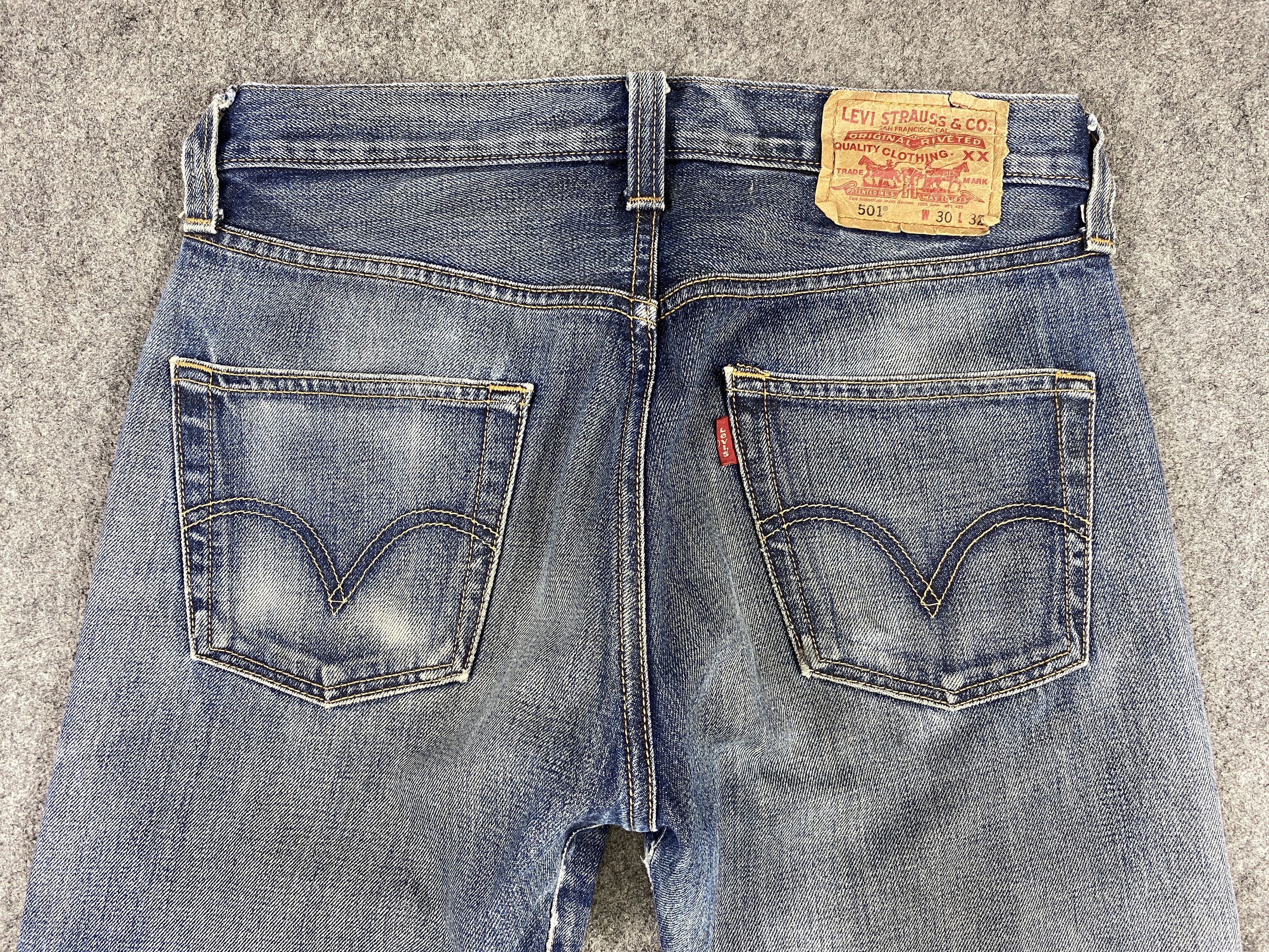 Japanese Brand Distressed Blue Levi's 501 Jeans 29x31 Denim -JN1542 Size US 29 - 4 Thumbnail
